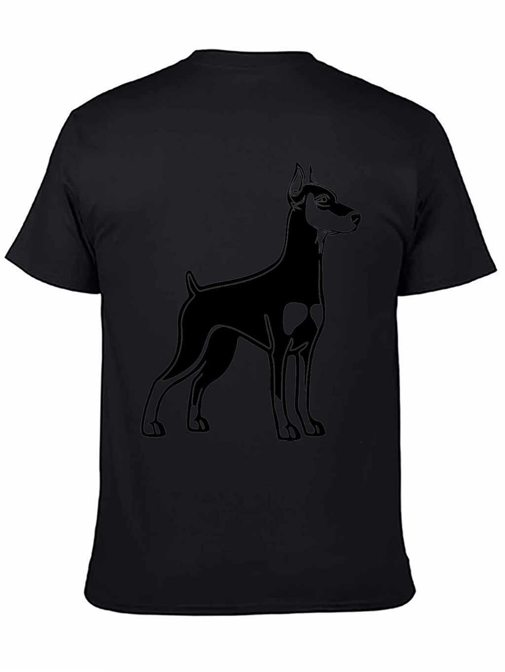 Black Doberman Dog Graphic T-Shirt