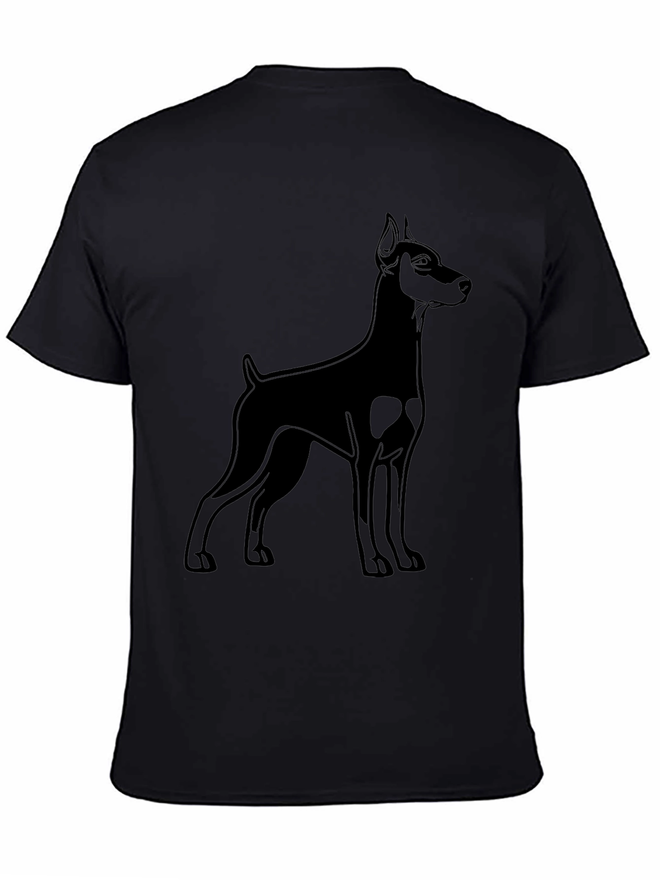 Black Doberman Dog Graphic T-Shirt