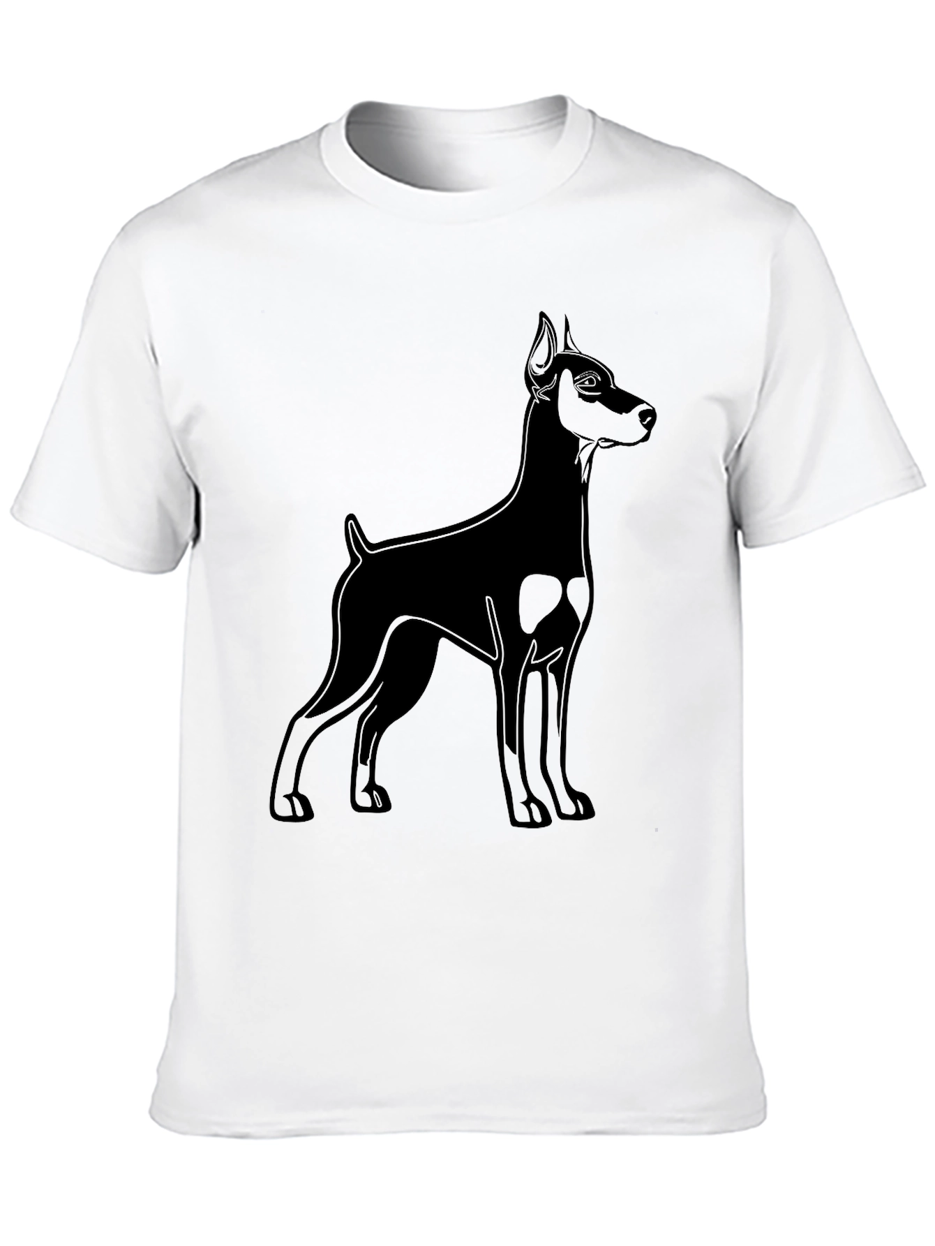 Black Doberman Dog Graphic T-Shirt