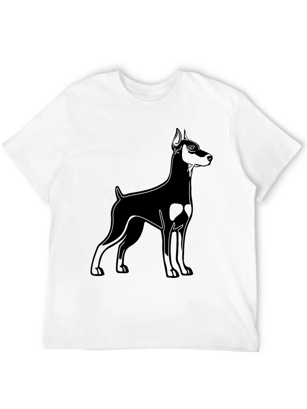 Black Doberman Dog Graphic T-Shirt