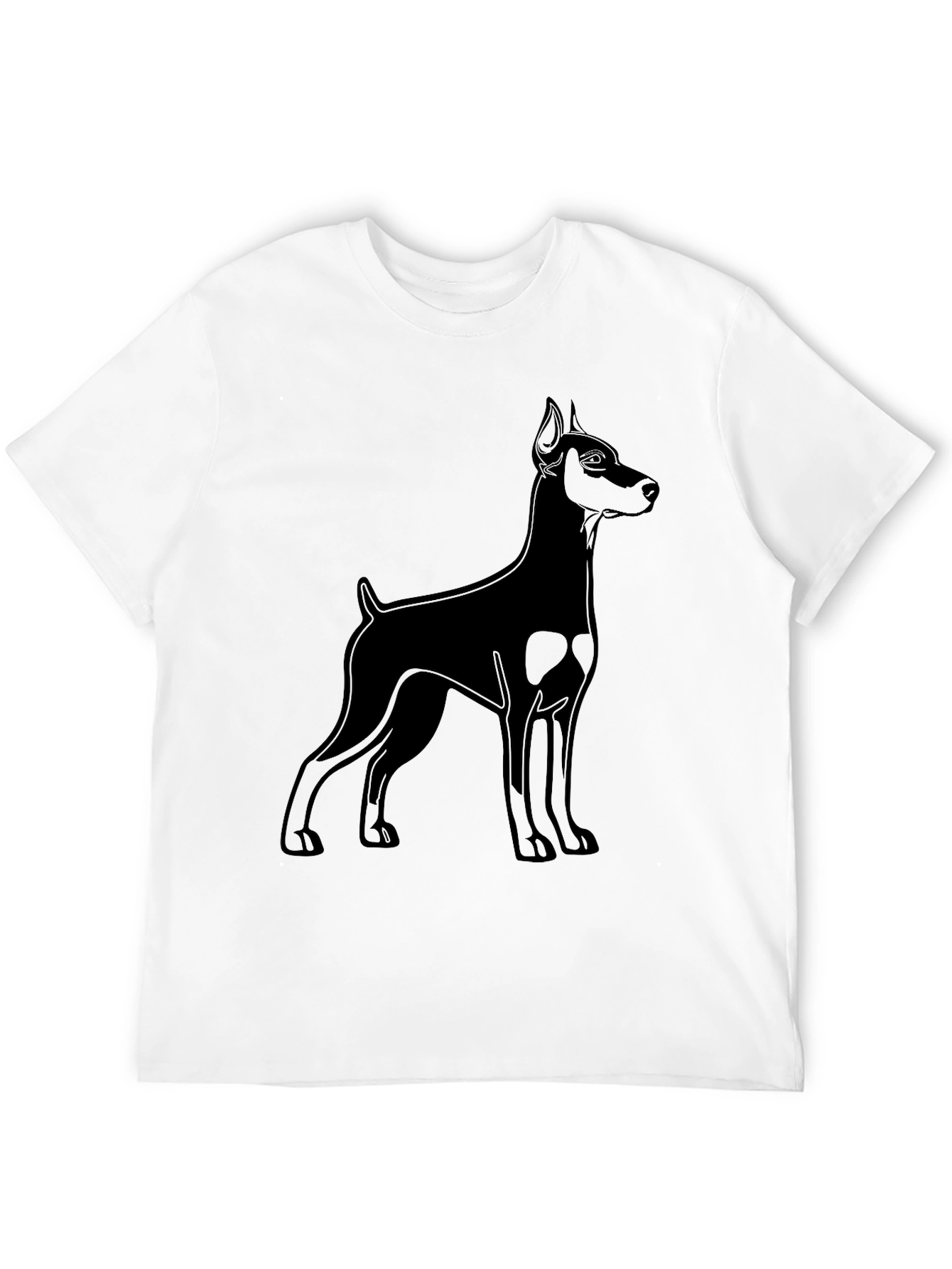 Black Doberman Dog Graphic T-Shirt