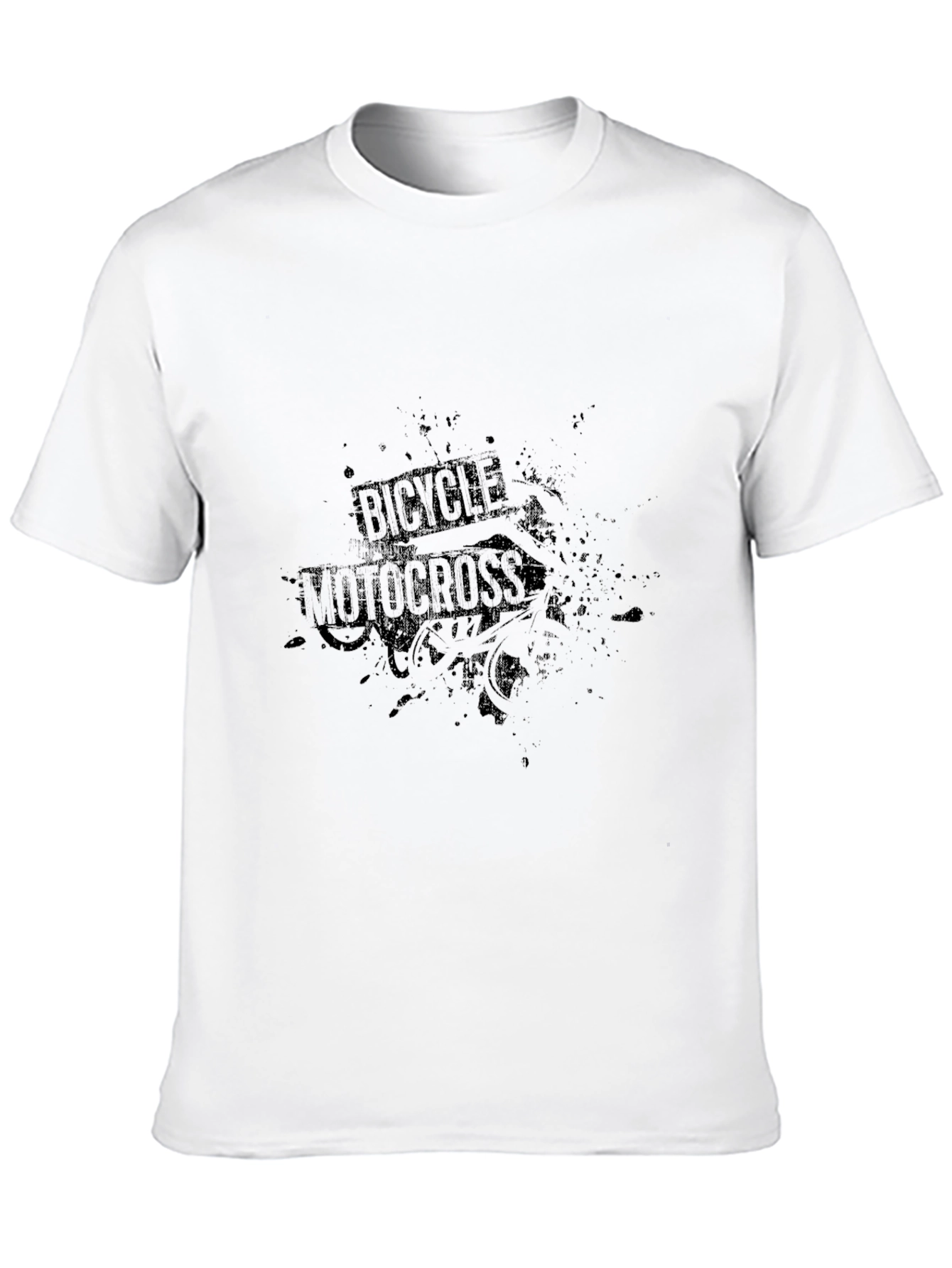 Bicycle Motocross Black Graphic T-Shirt