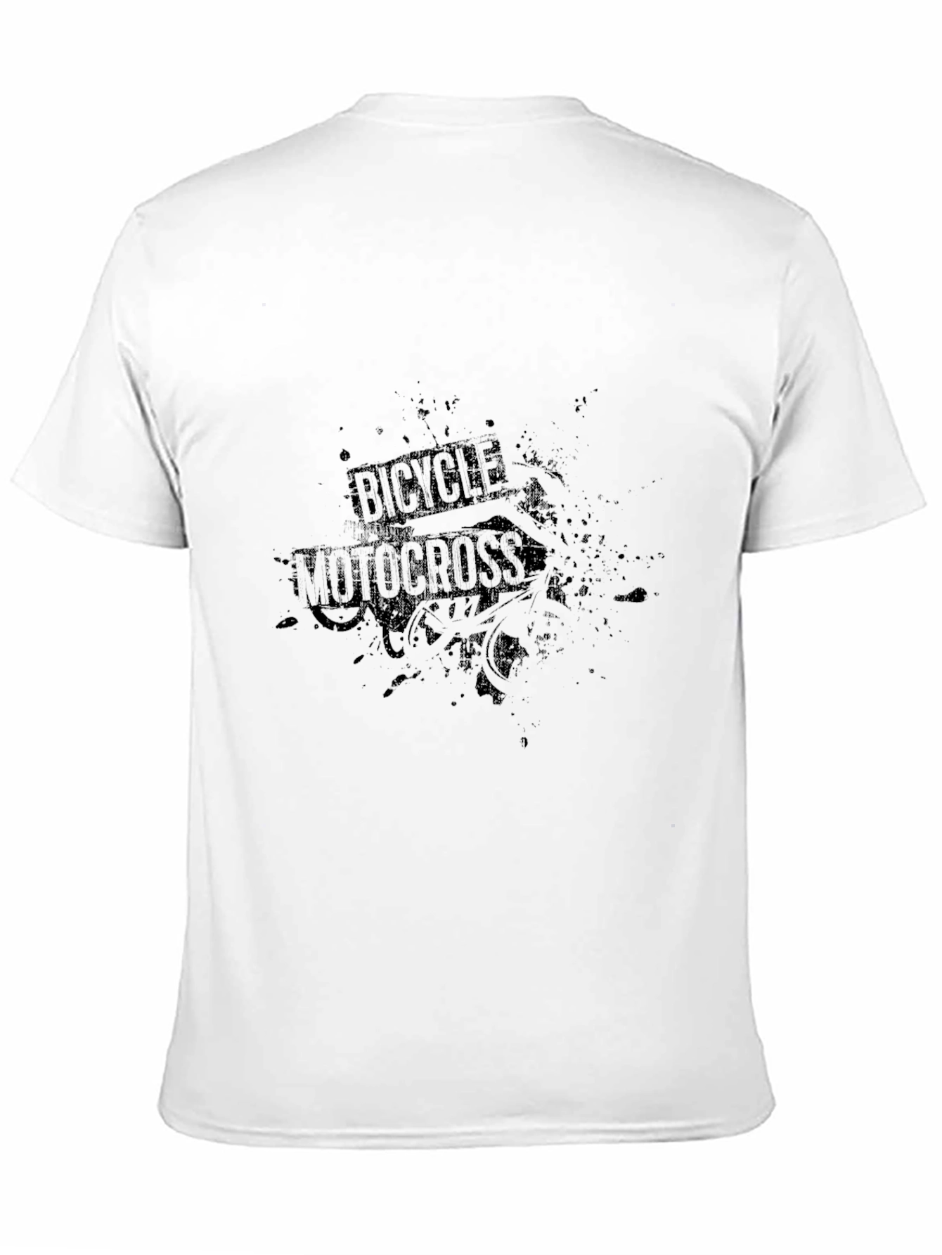 Bicycle Motocross Black Graphic T-Shirt
