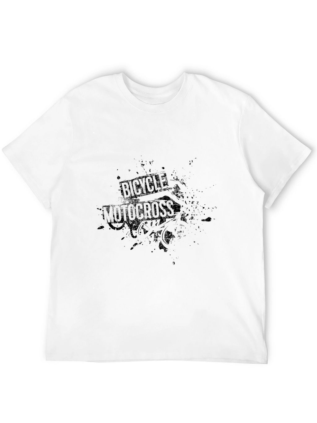 Bicycle Motocross Black Graphic T-Shirt