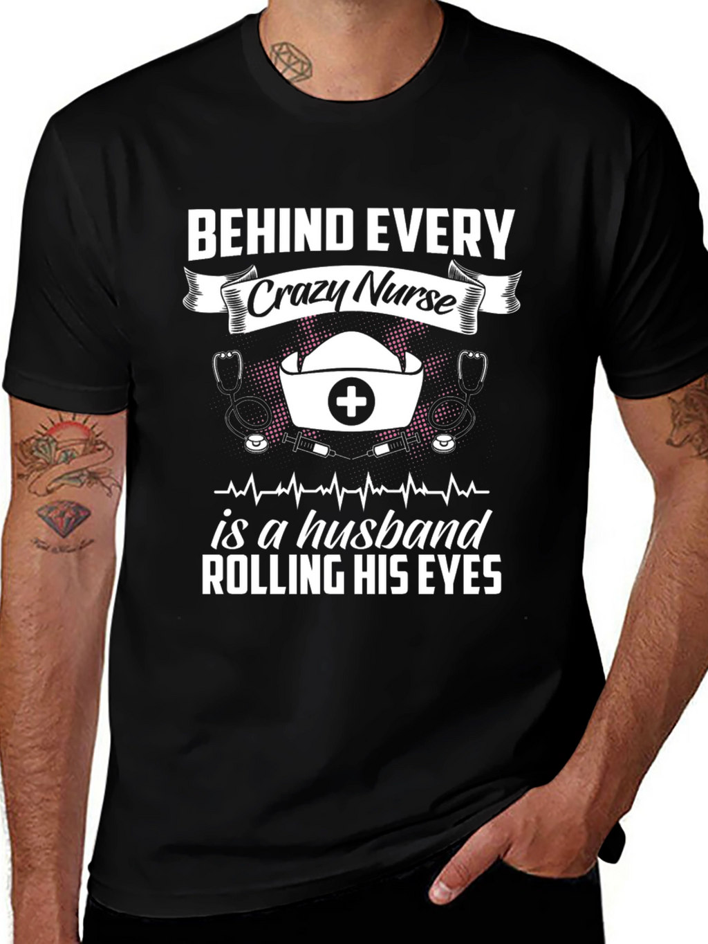 Crazy Nurse Husband T-Shirt - Funny Novelty Tee