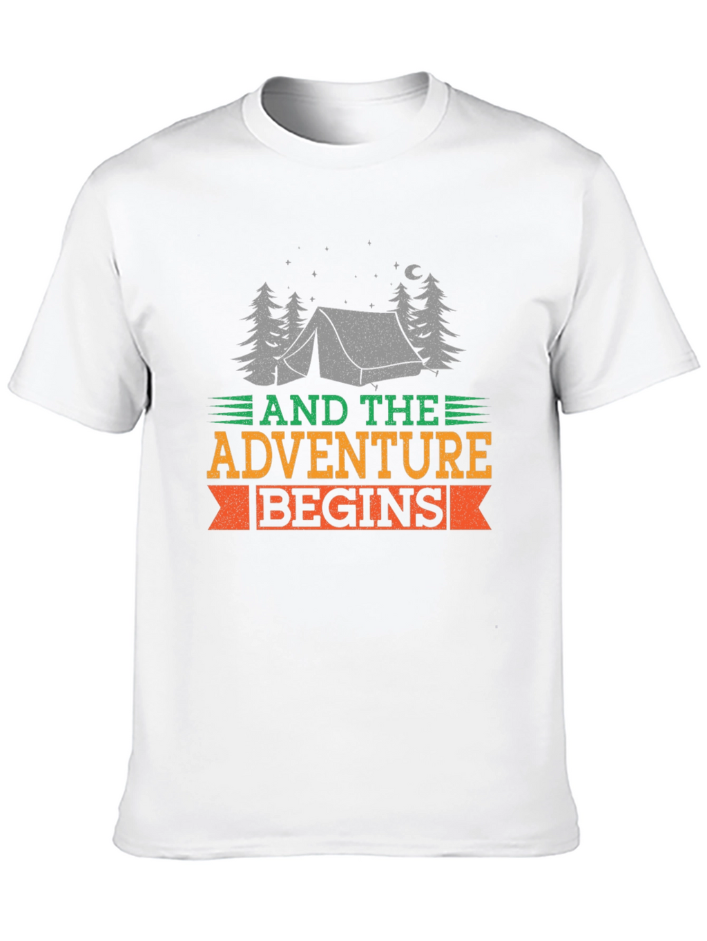 Adventure Begins Black Graphic Tee