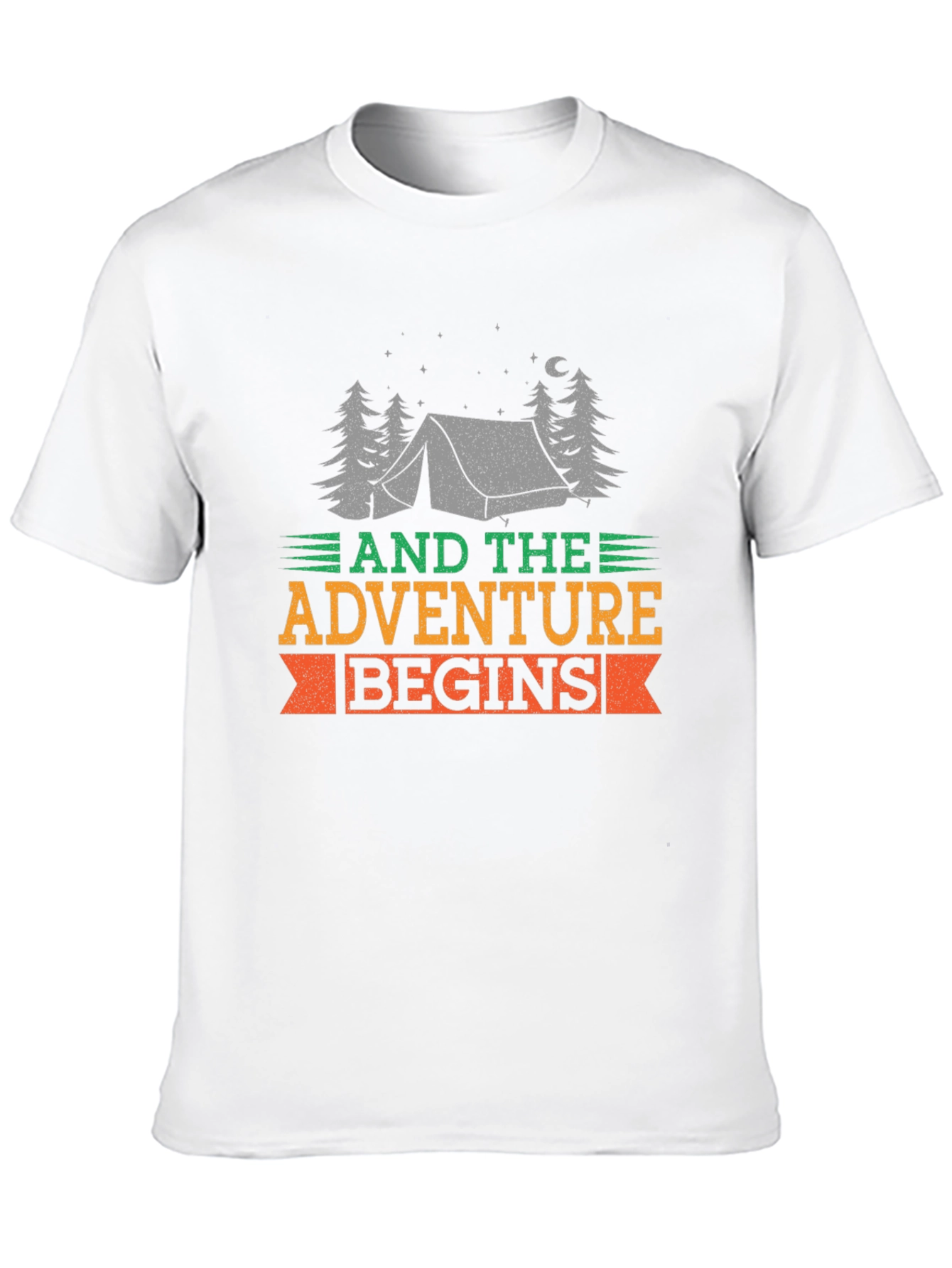 Adventure Begins Black Graphic Tee