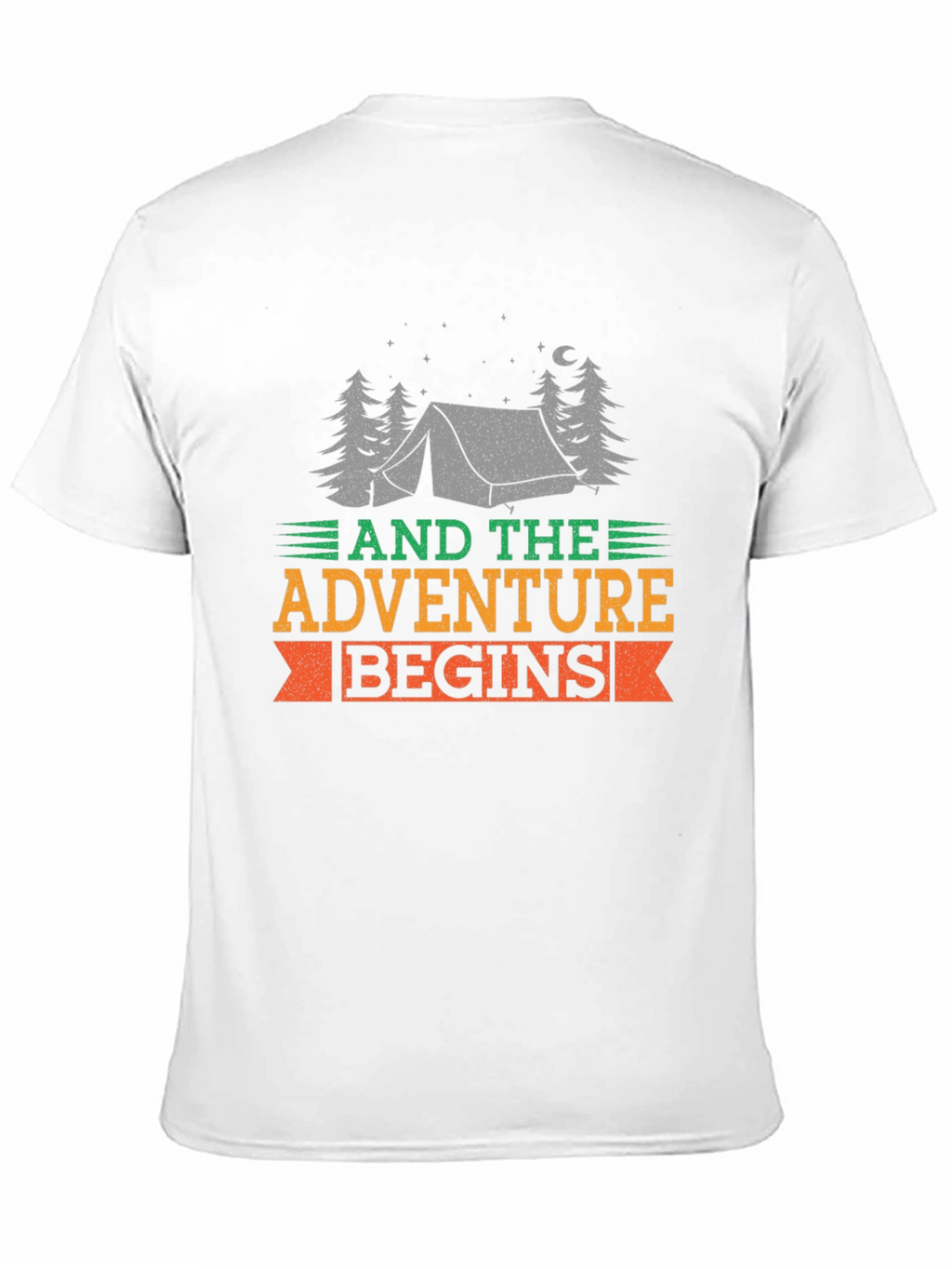 Adventure Begins Black Graphic Tee