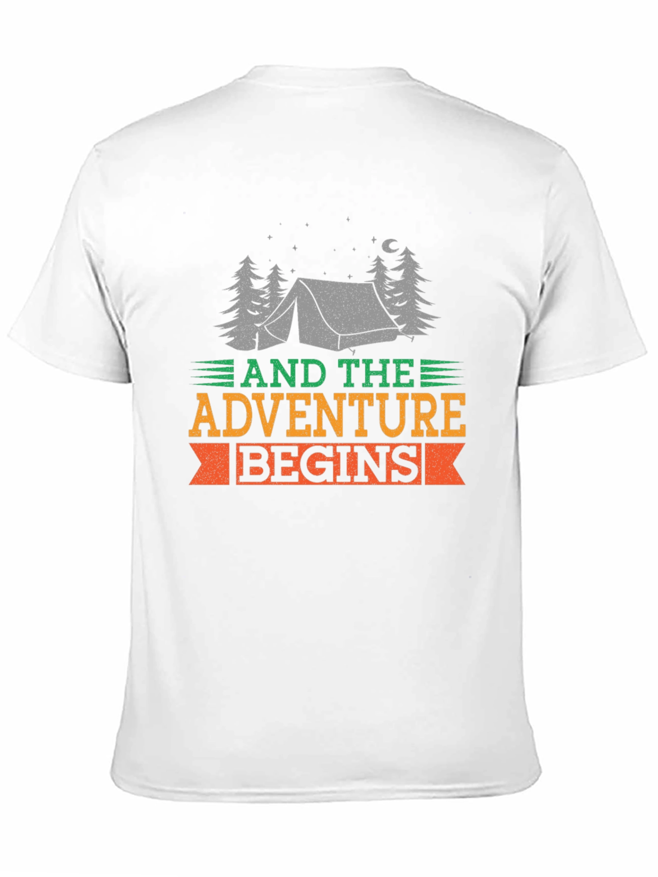 Adventure Begins Black Graphic Tee