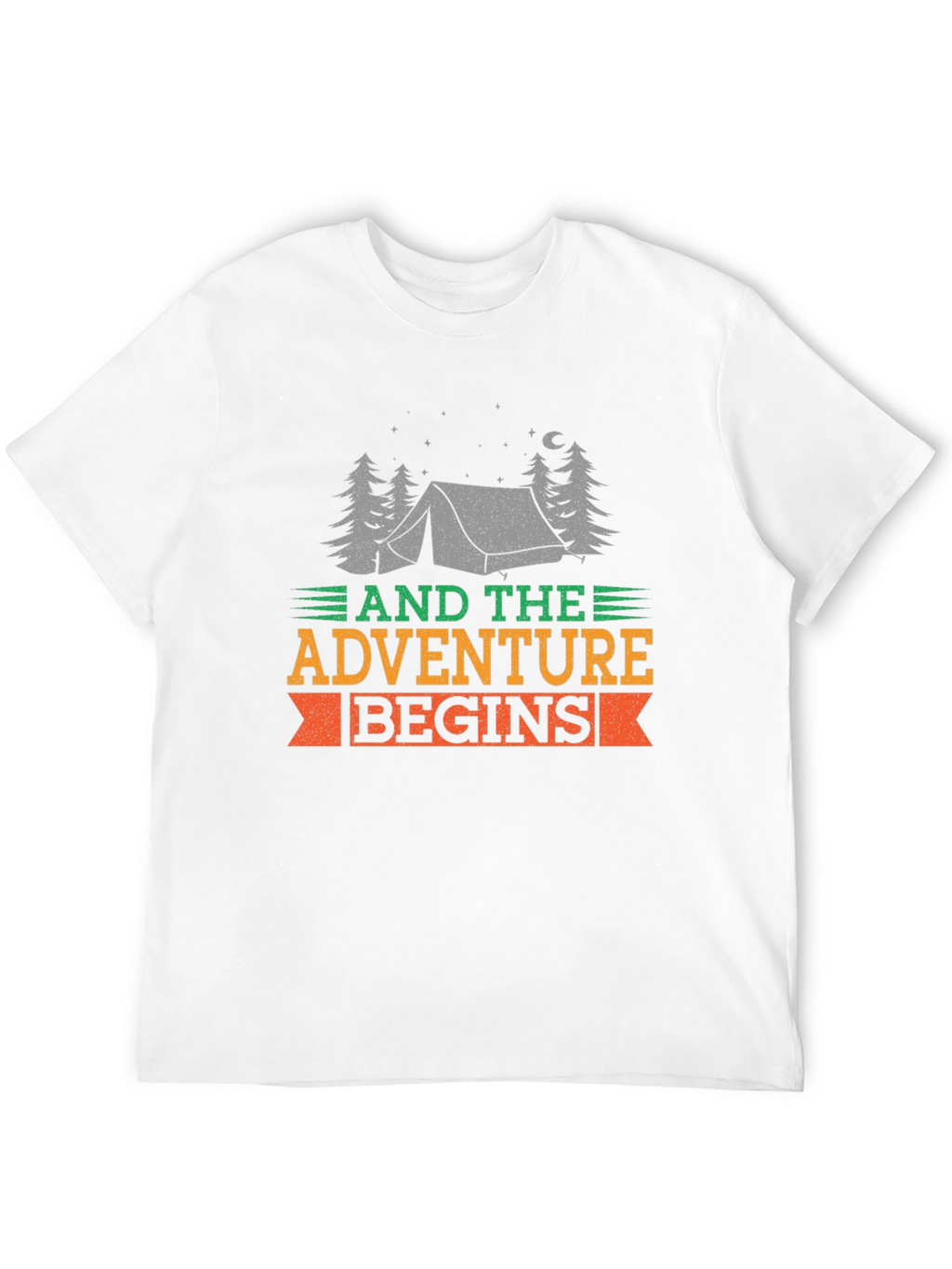 Adventure Begins Black Graphic Tee