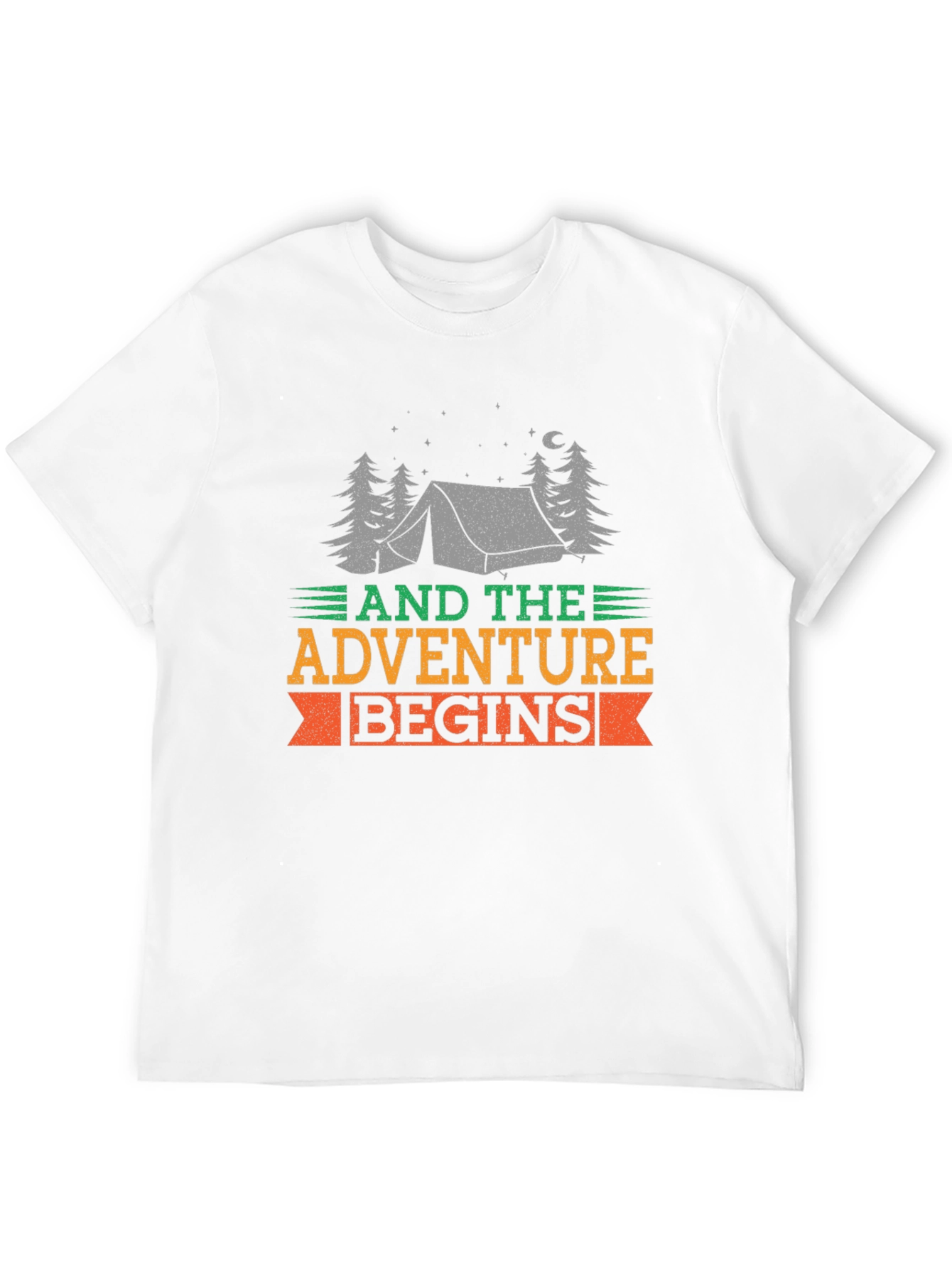 Adventure Begins Black Graphic Tee