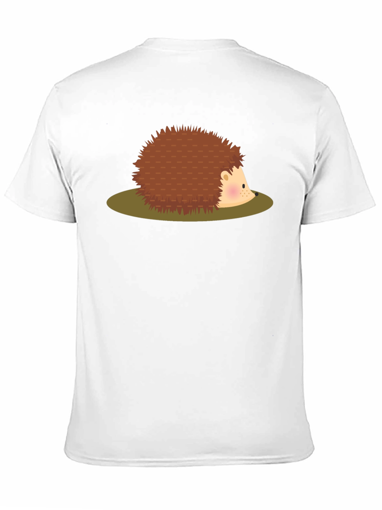 Cute Hedgehog Graphic Tee - Unisex Black T-Shirt