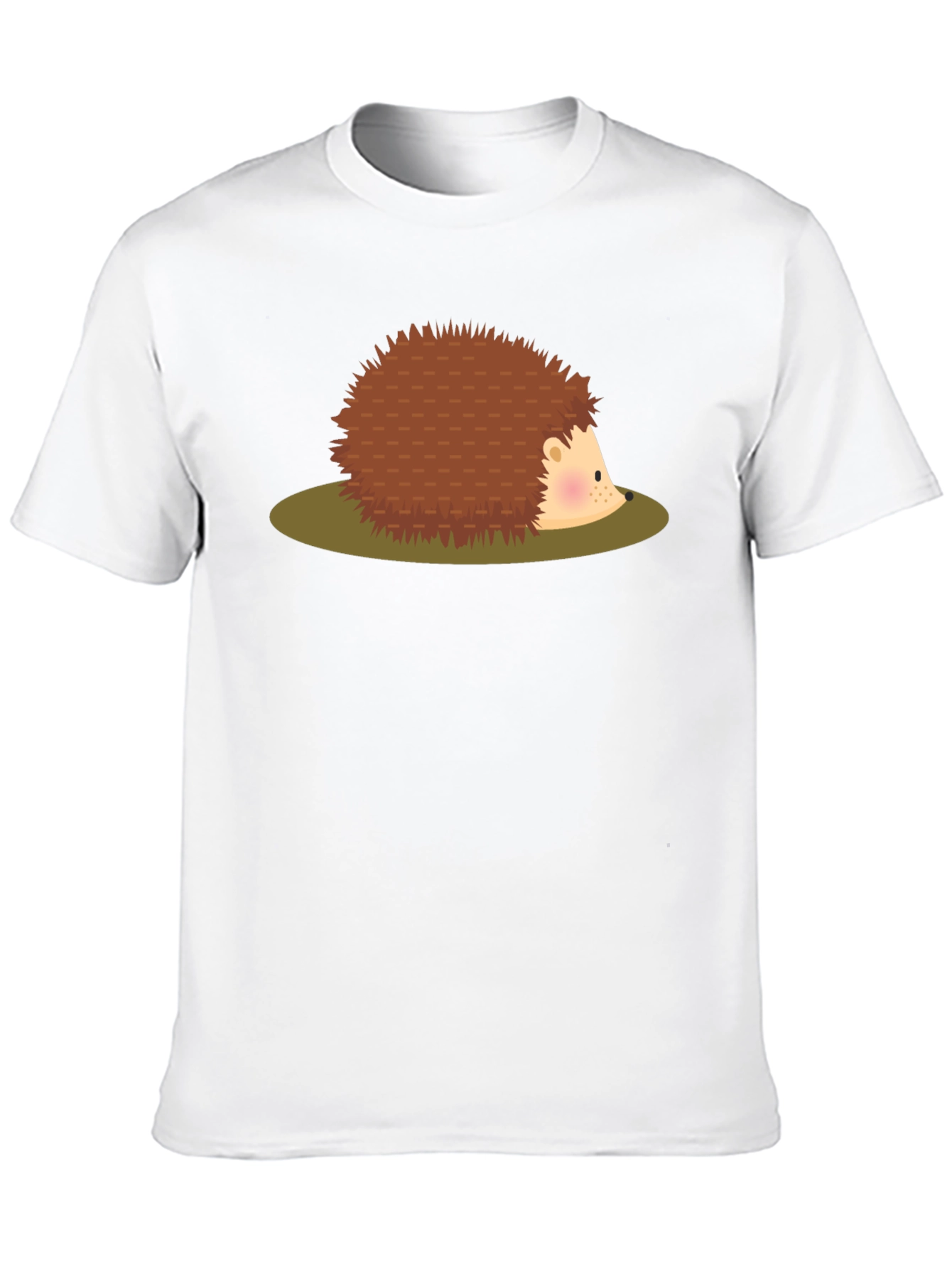 Cute Hedgehog Graphic Tee - Unisex Black T-Shirt