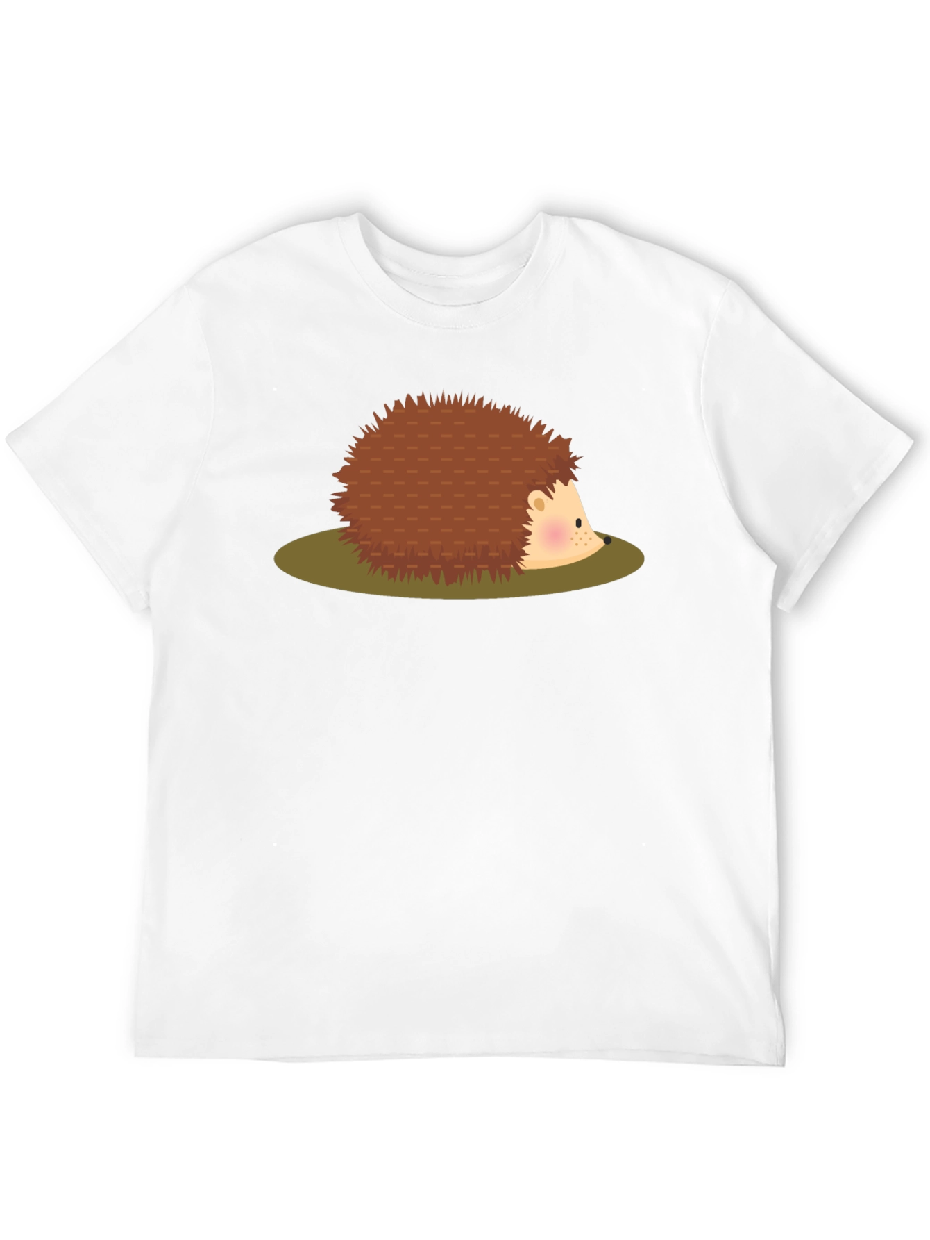 Cute Hedgehog Graphic Tee - Unisex Black T-Shirt
