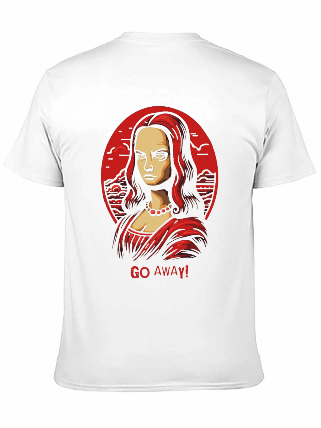 Mona Lisa Go Away! Graphic Black Tee