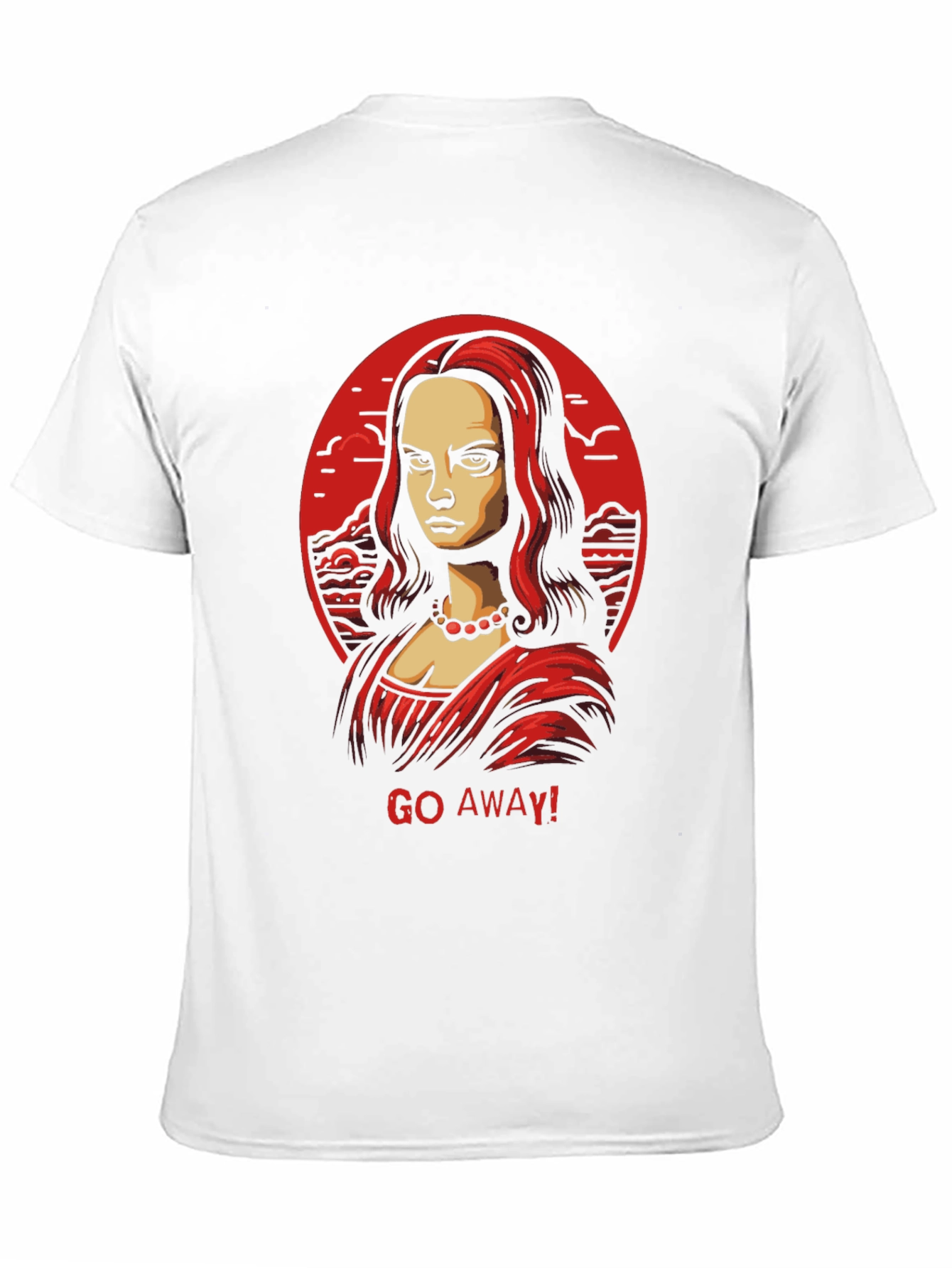 Mona Lisa Go Away! Graphic Black Tee