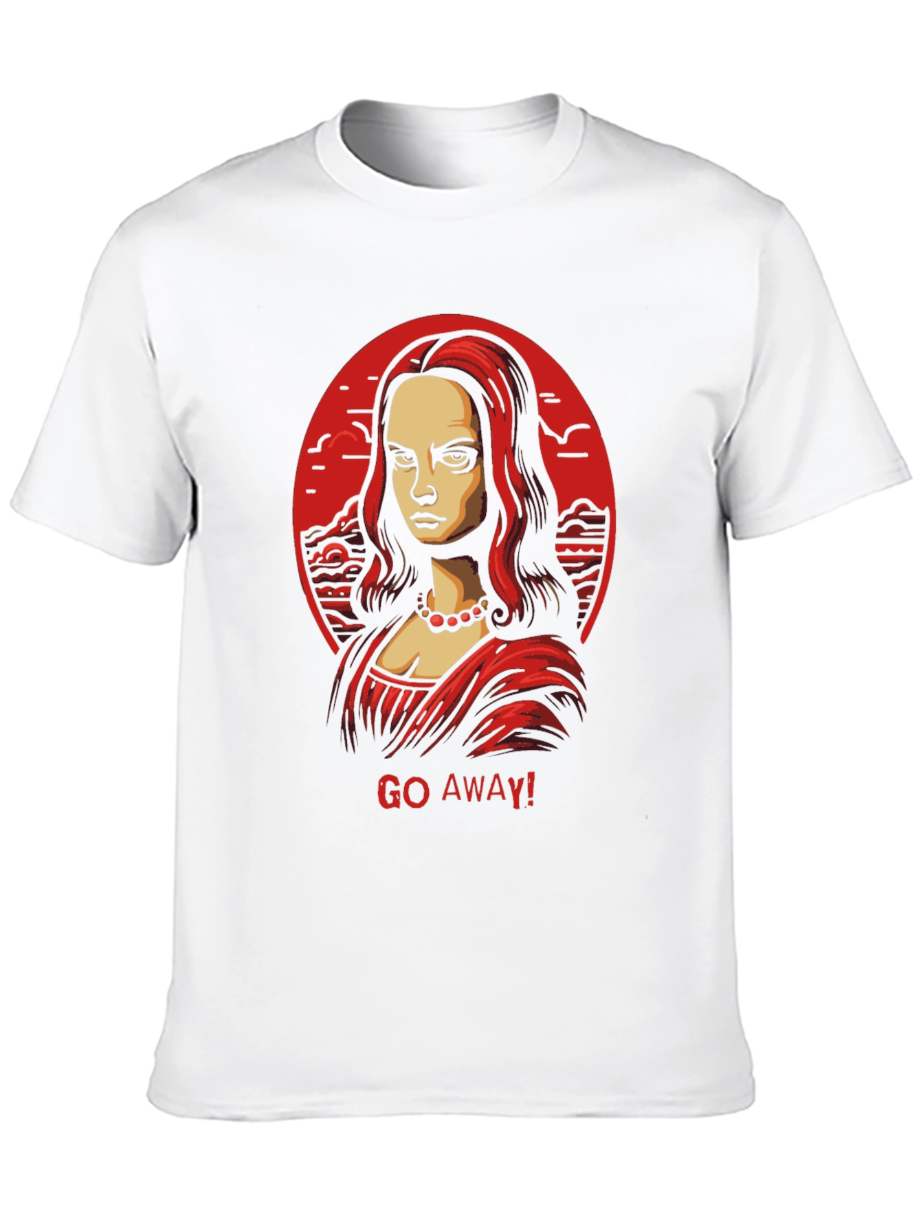 Mona Lisa Go Away! Graphic Black Tee