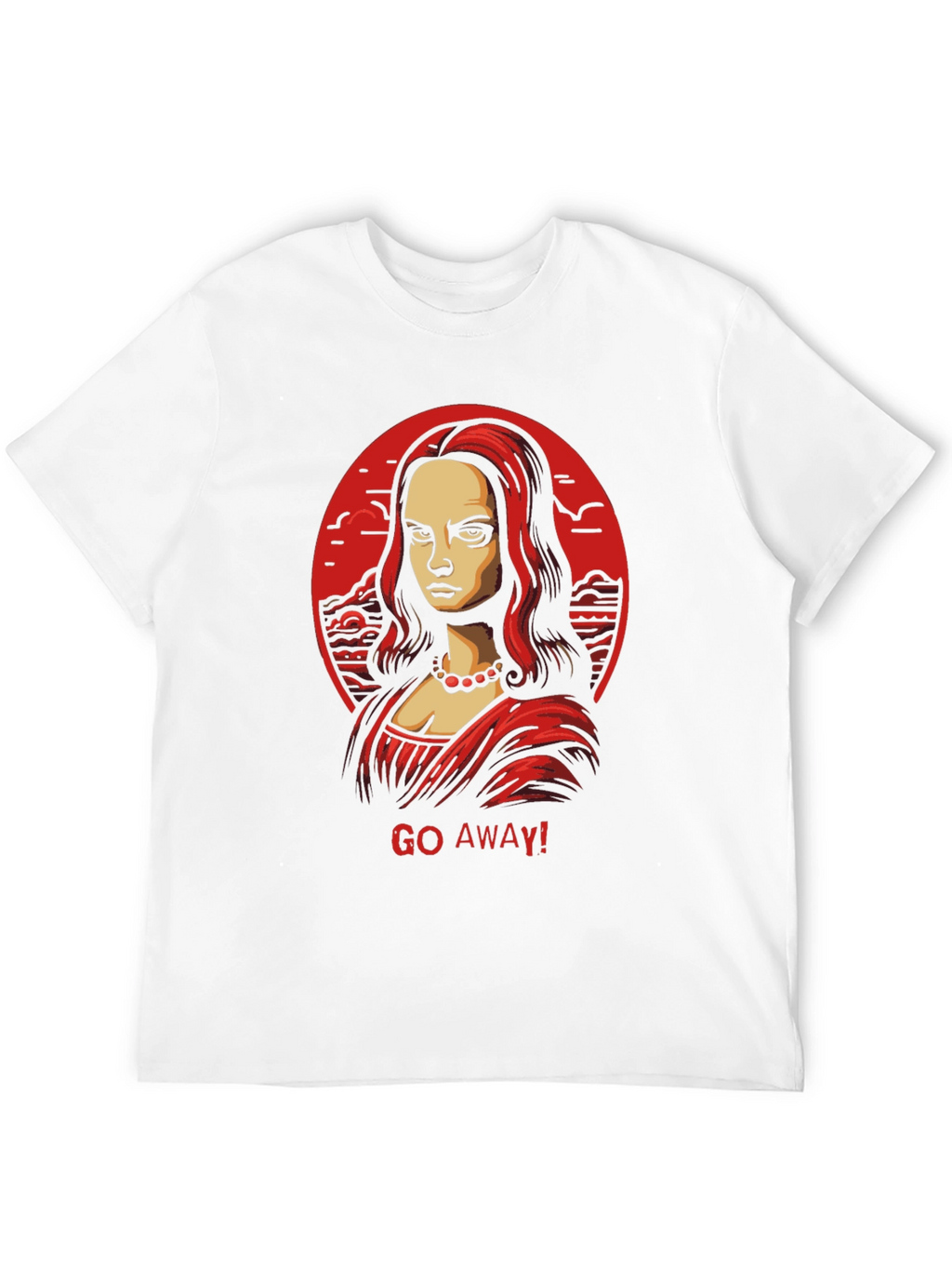 Mona Lisa Go Away! Graphic Black Tee