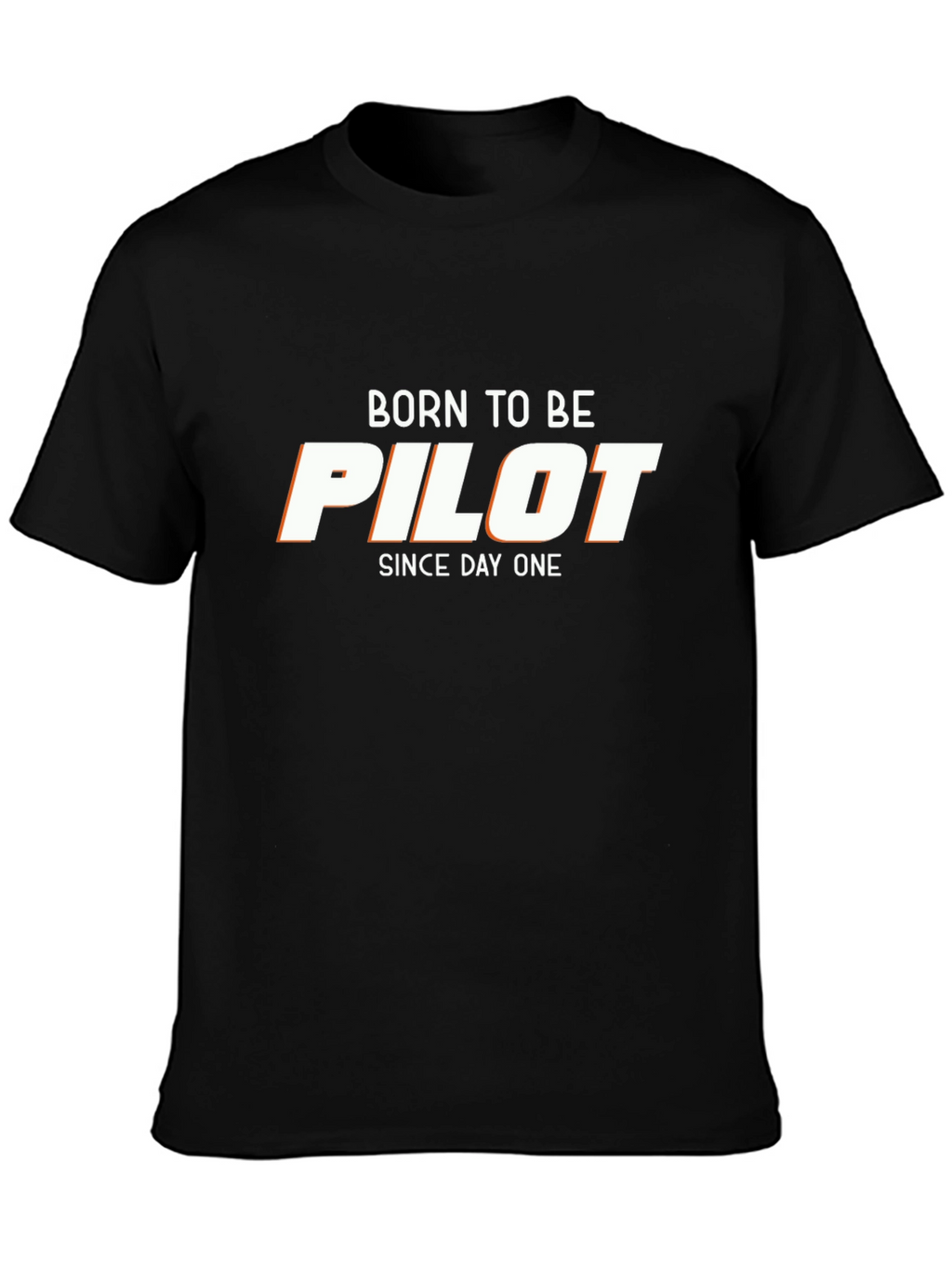 Born To Be Pilot Black T-Shirt