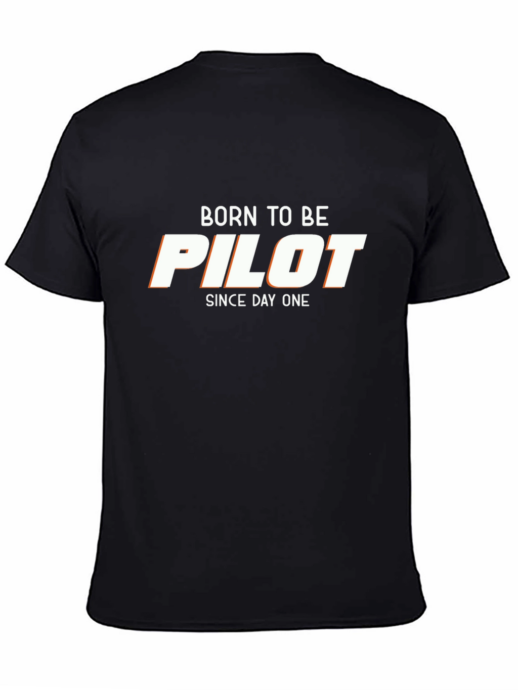 Born To Be Pilot Black T-Shirt