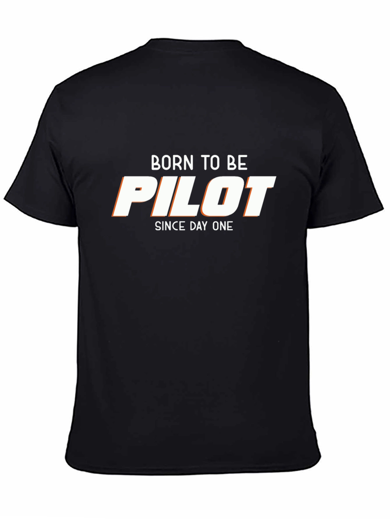 Born To Be Pilot Black T-Shirt