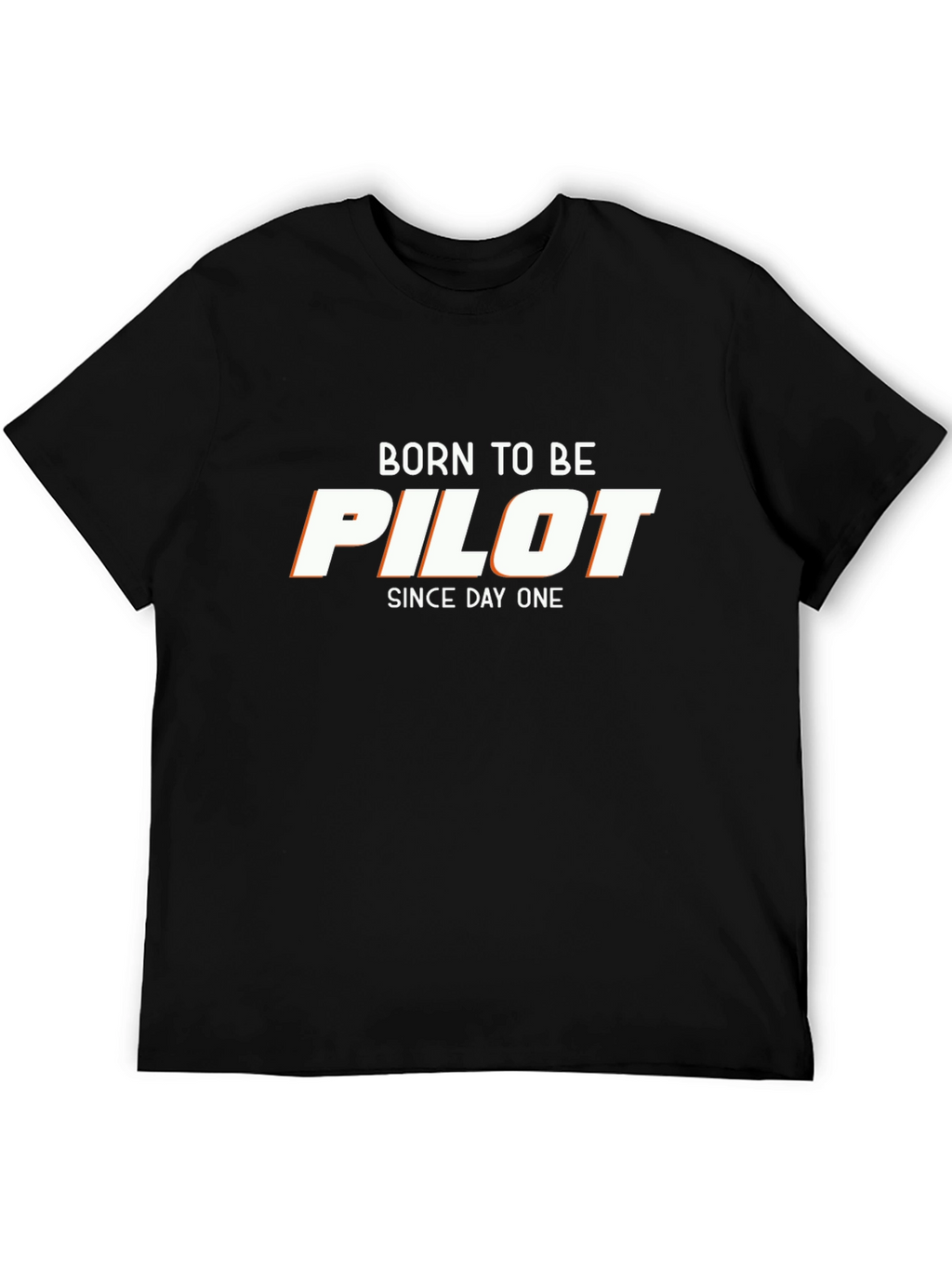 Born To Be Pilot Black T-Shirt