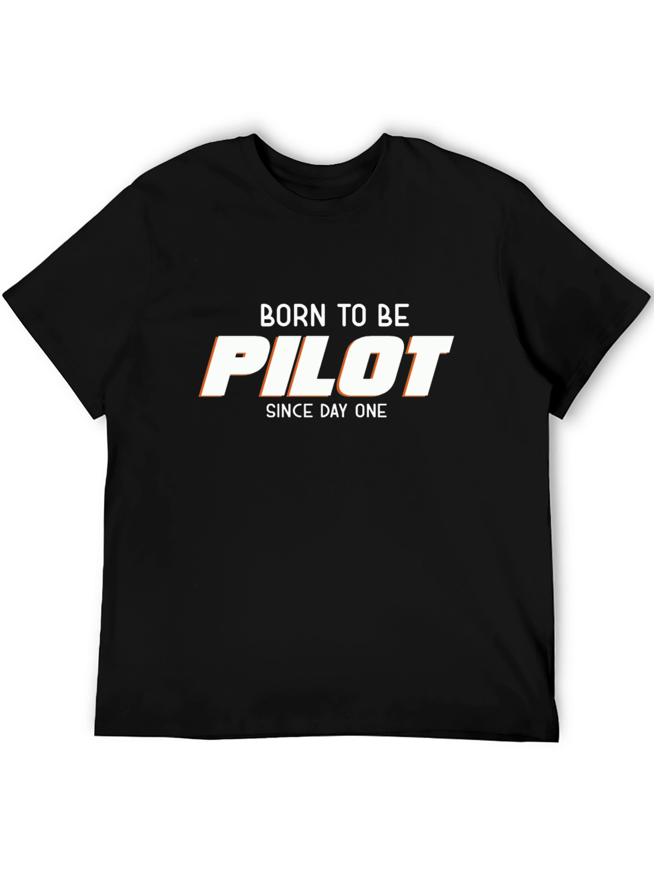 Born To Be Pilot Black T-Shirt