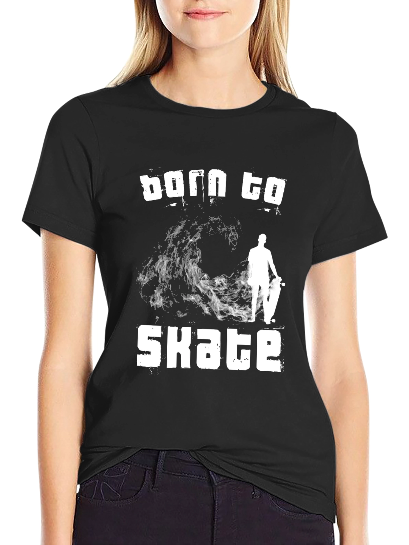 Born to Skate Black Graphic T-Shirt