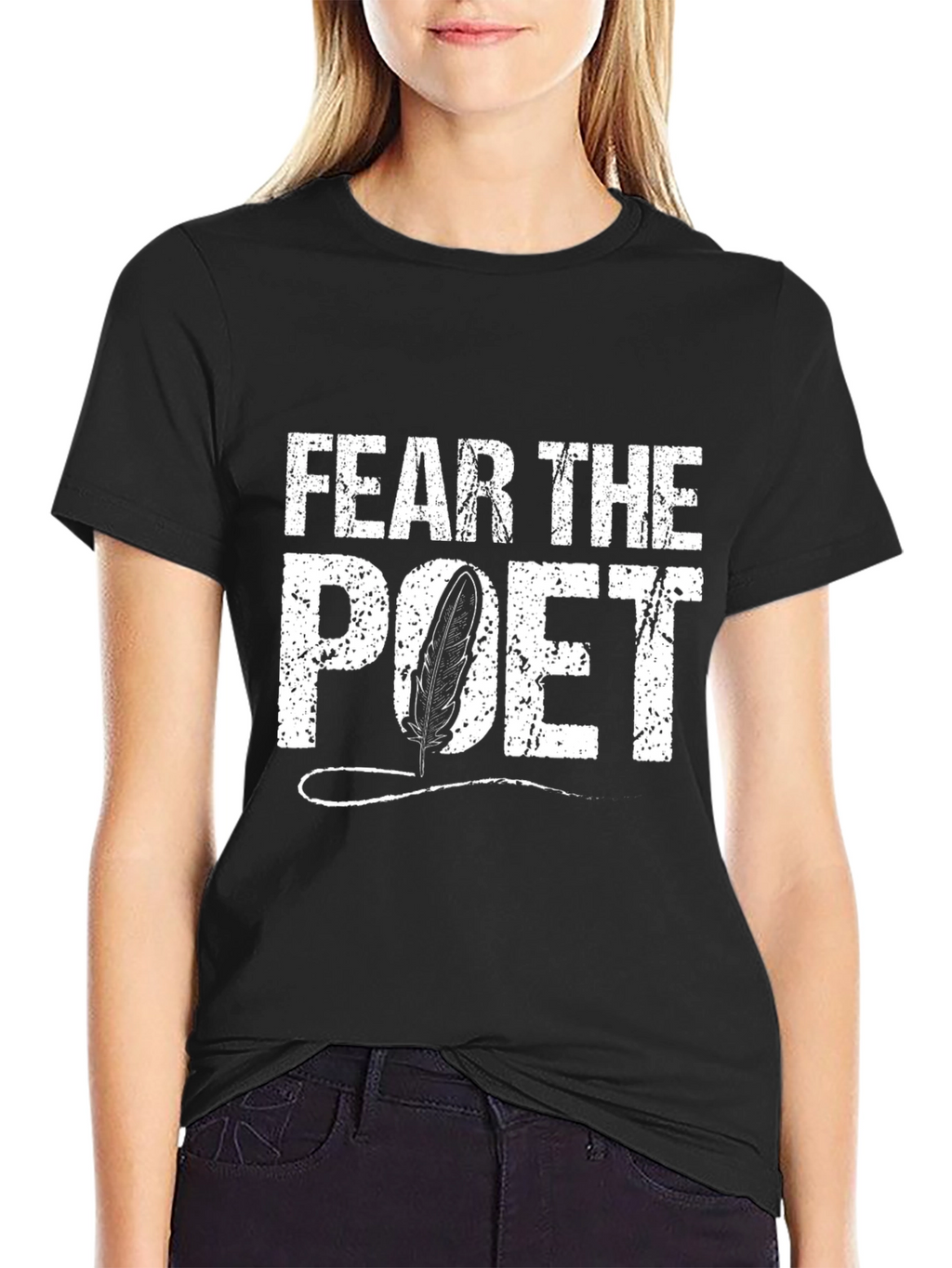 Fear The Poet Graphic Tee - Black Cotton T-Shirt