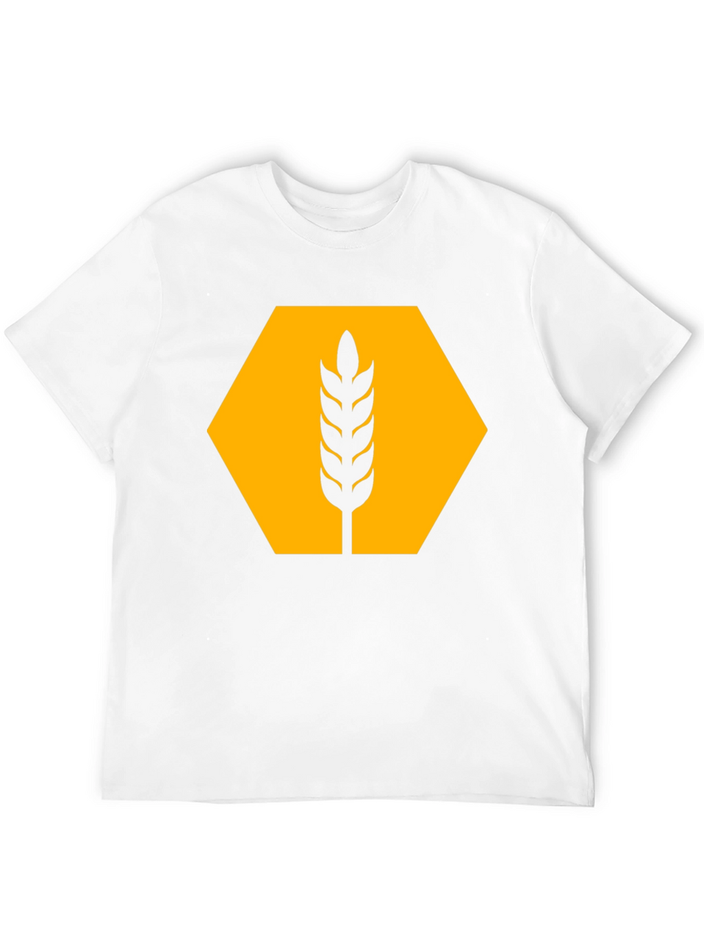 Wheat Hexagon Graphic Tee - Modern Style
