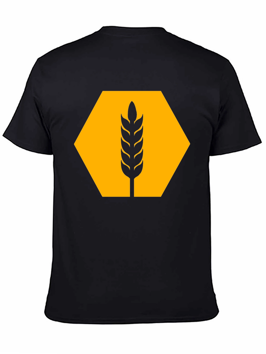 Wheat Hexagon Graphic Tee - Modern Style