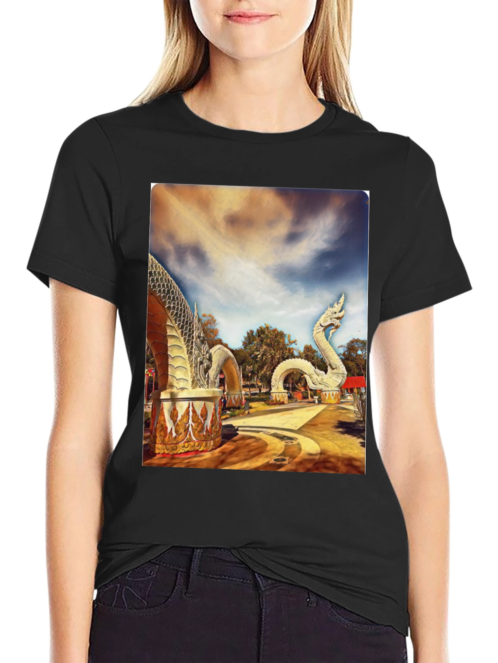 Naga Statue Graphic T-Shirt
