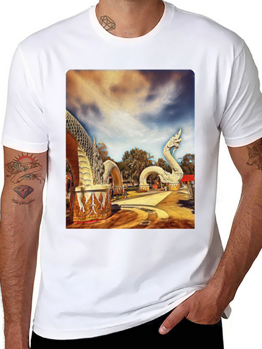 Naga Statue Graphic T-Shirt