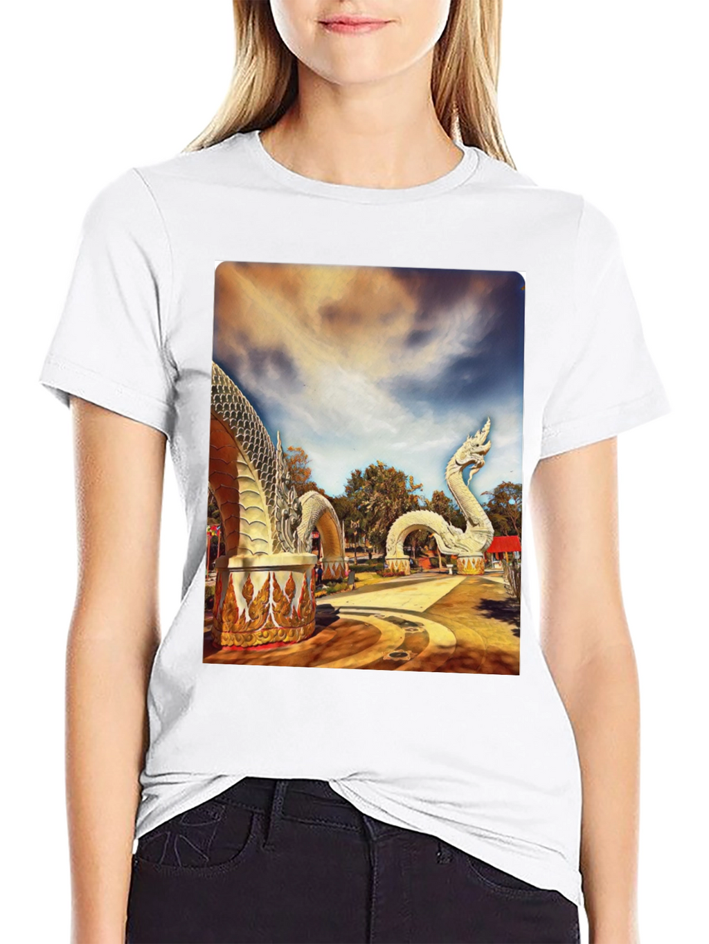 Naga Statue Graphic T-Shirt
