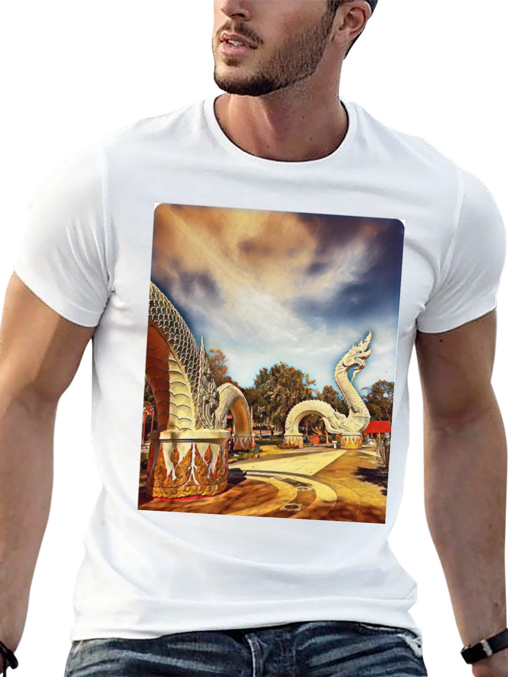 Naga Statue Graphic T-Shirt