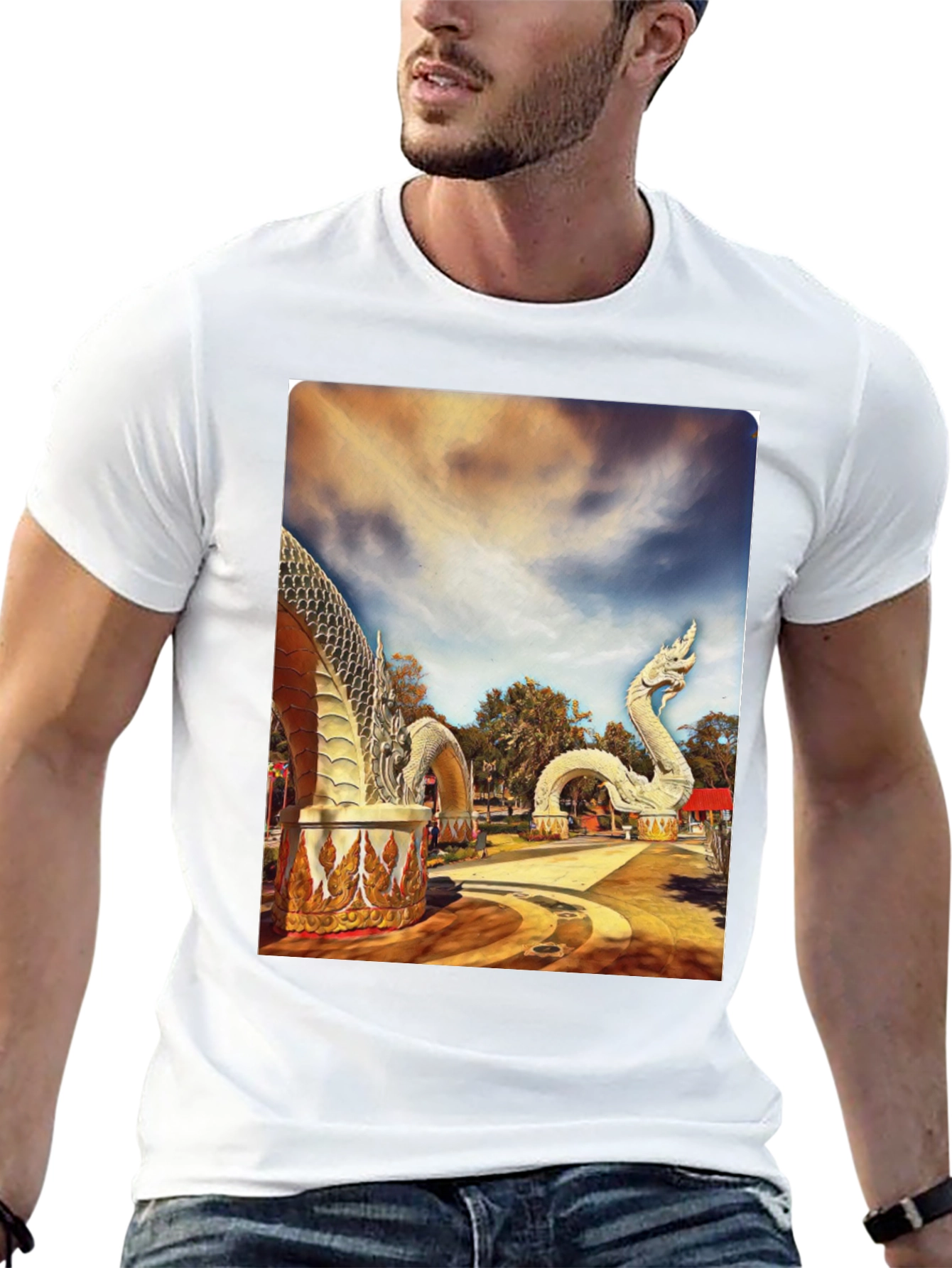 Naga Statue Graphic T-Shirt