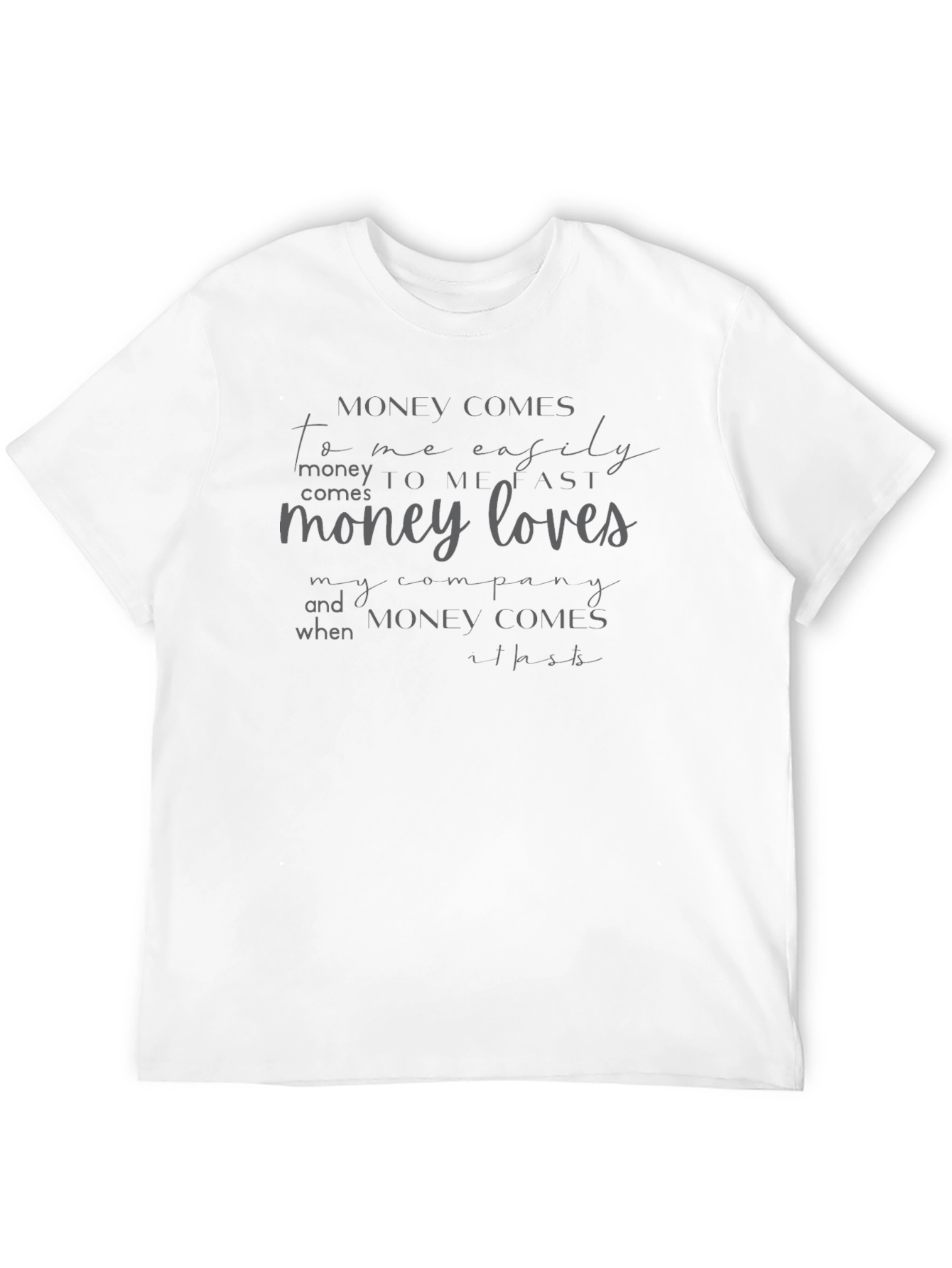 Money Affirmation Graphic Tee - Stylish Comfort