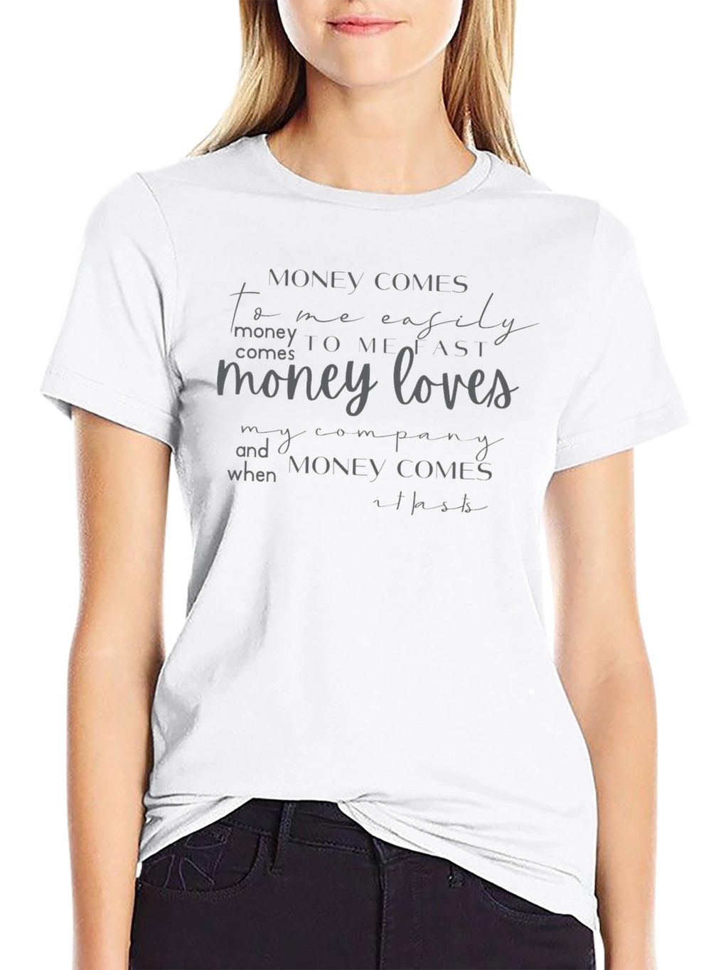 Money Affirmation Graphic Tee - Stylish Comfort