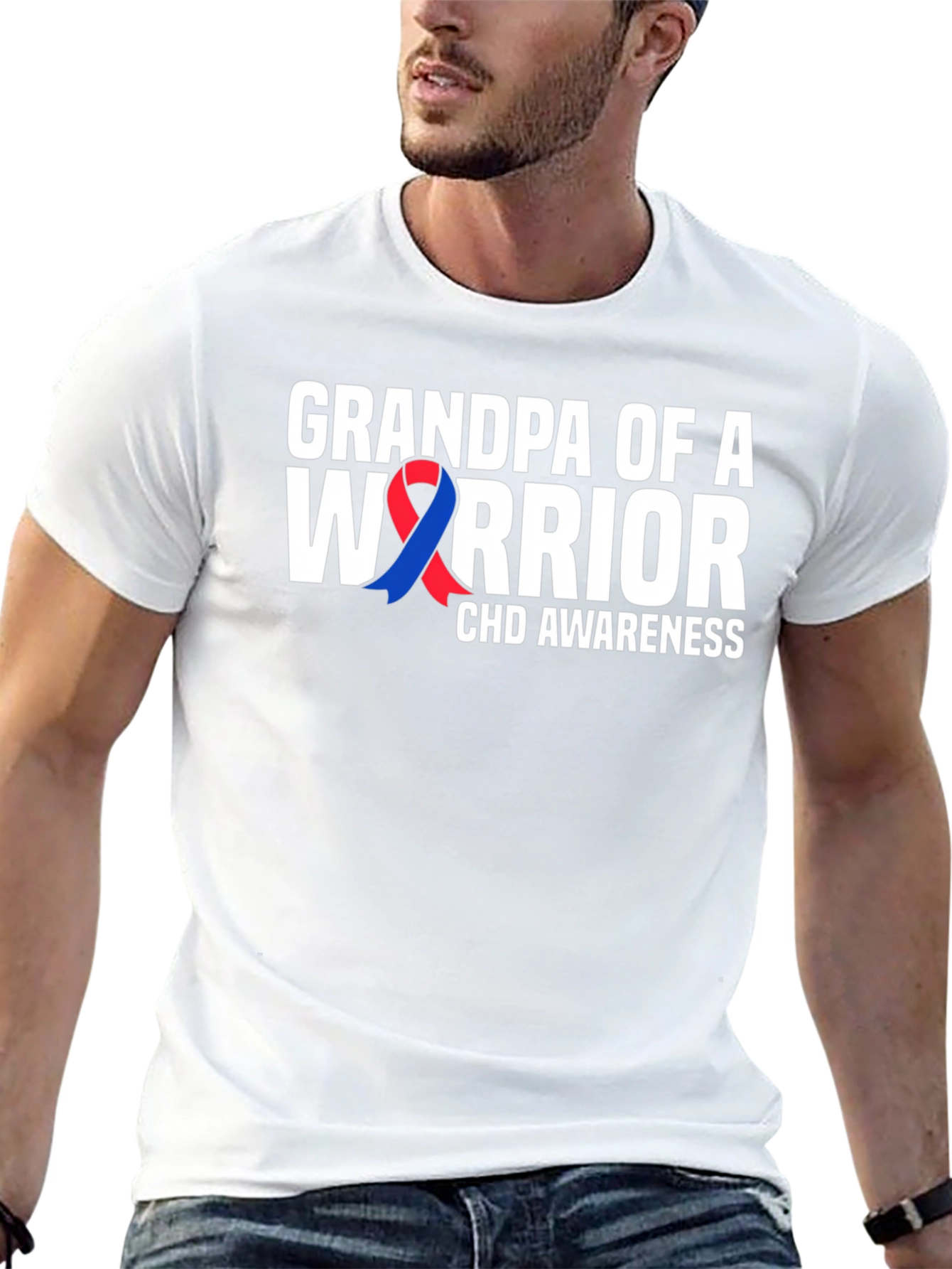 Grandpa of a Warrior CHD Awareness T-Shirt