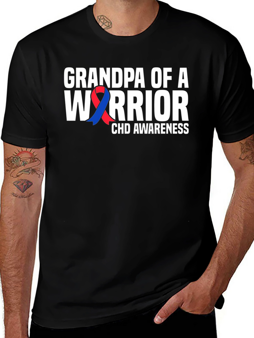 Grandpa of a Warrior CHD Awareness T-Shirt