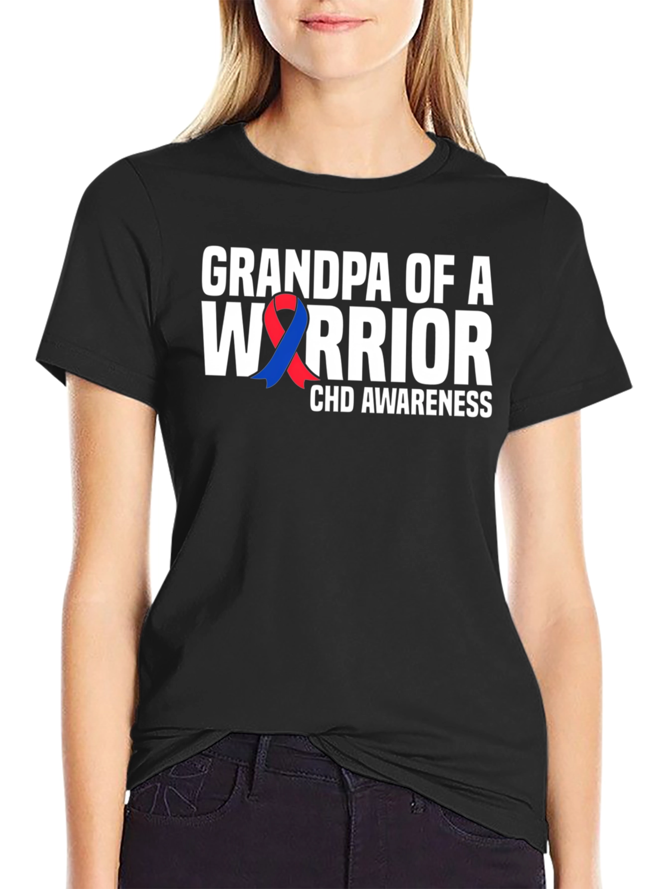 Grandpa of a Warrior CHD Awareness T-Shirt