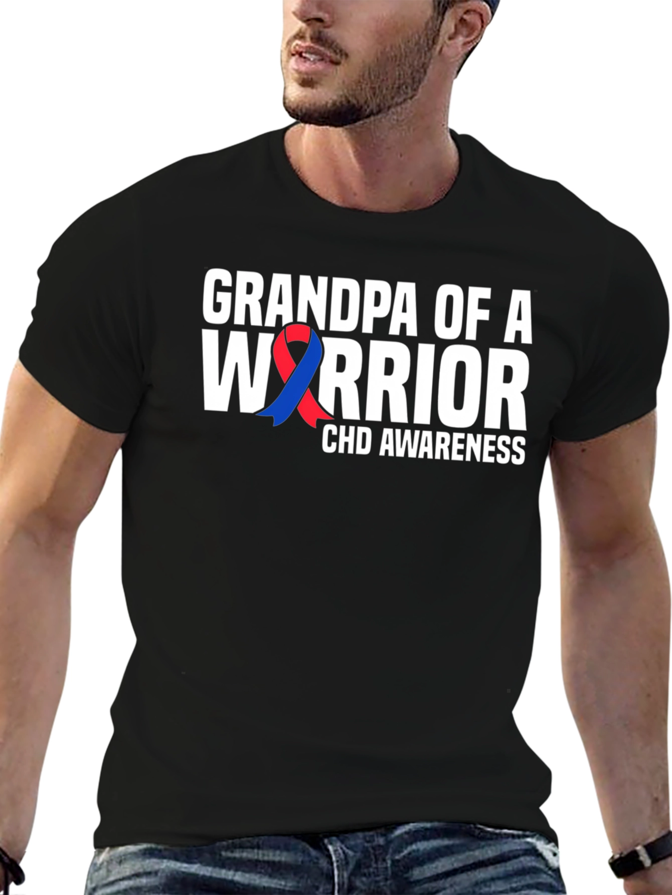 Grandpa of a Warrior CHD Awareness T-Shirt