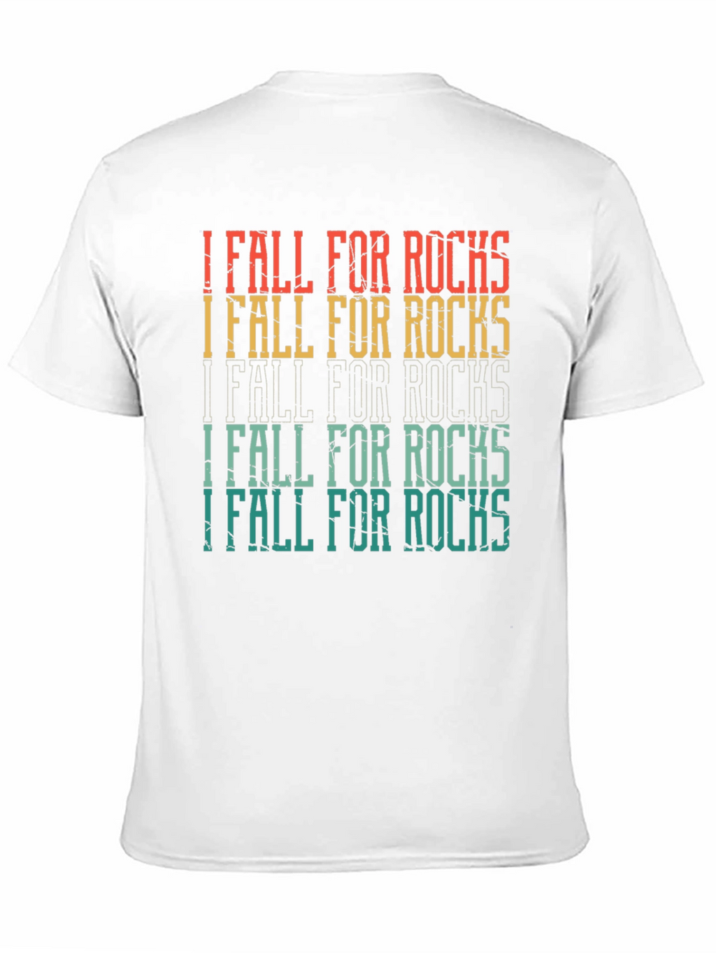 I Fall For Rocks Retro Style Graphic Tee
