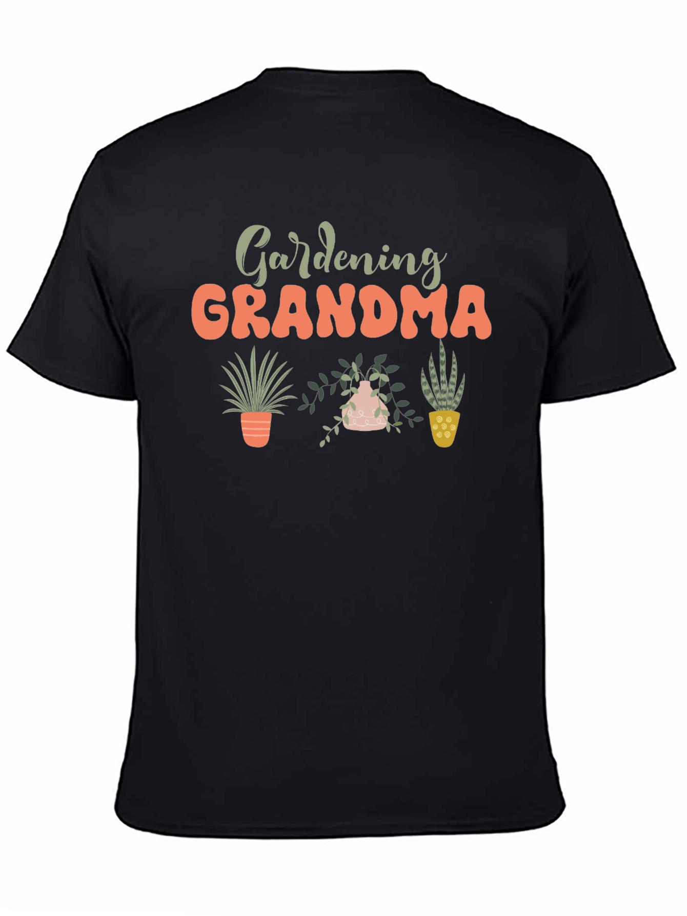 Gardening Grandma Black T-Shirt