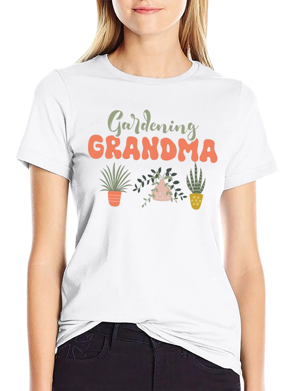 Gardening Grandma Black T-Shirt