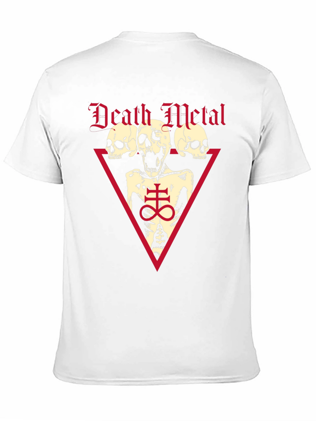 Death Metal Graphic Tee - Black Cotton Skull T-Shirt