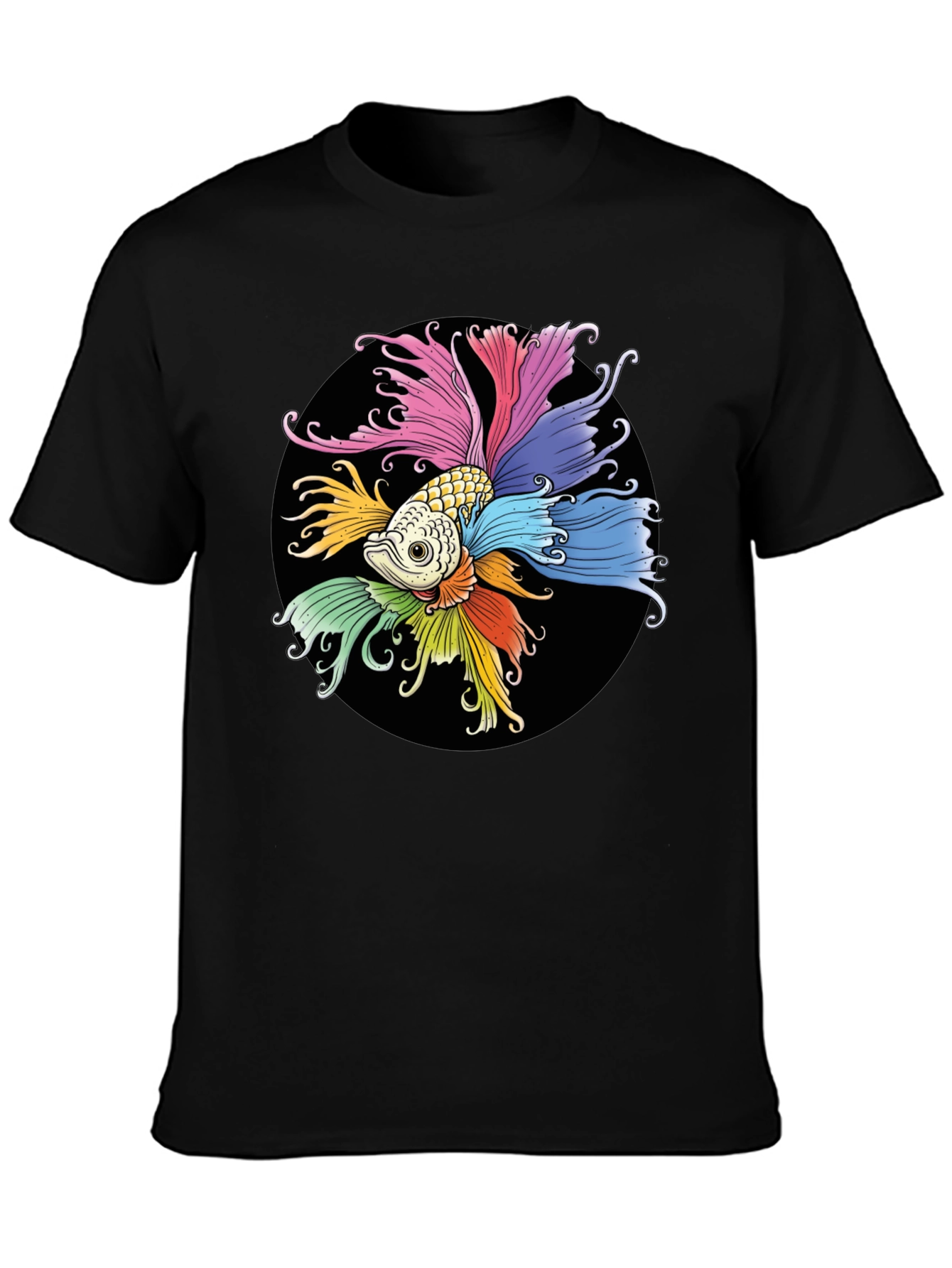 Colorful Betta Fish Graphic T-Shirt