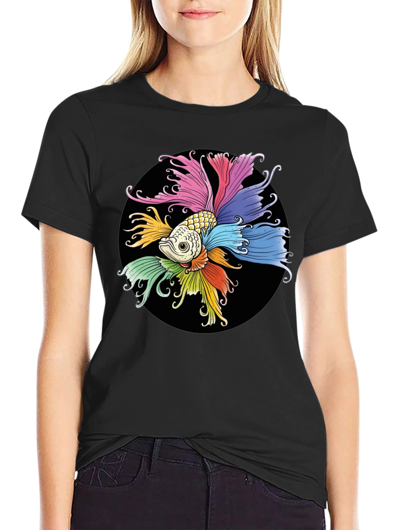 Colorful Betta Fish Graphic T-Shirt