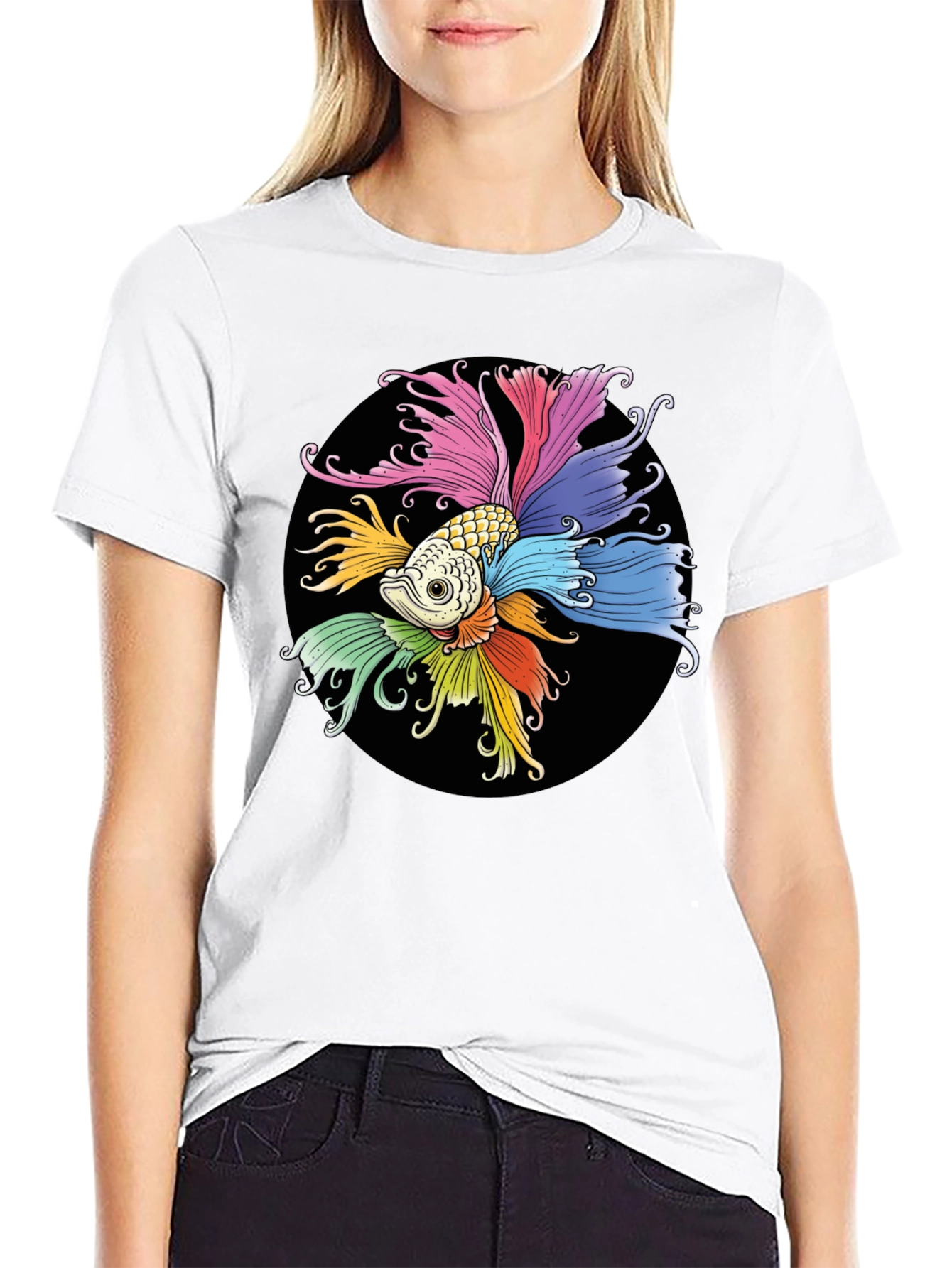 Colorful Betta Fish Graphic T-Shirt