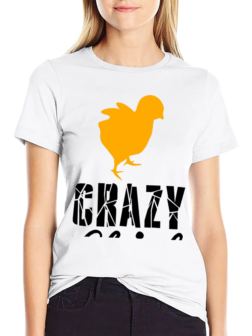 Crazy Chick T-Shirt - Novelty Graphic Tee